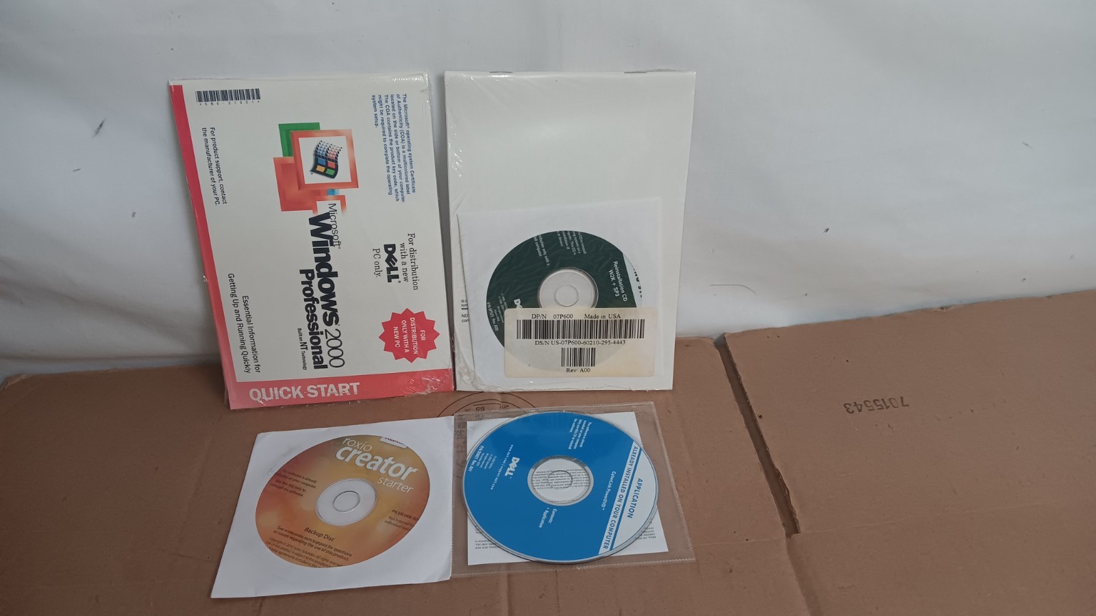 Dell Microsoft Windows 2000 Professional SP3 Full Operating System + Product key