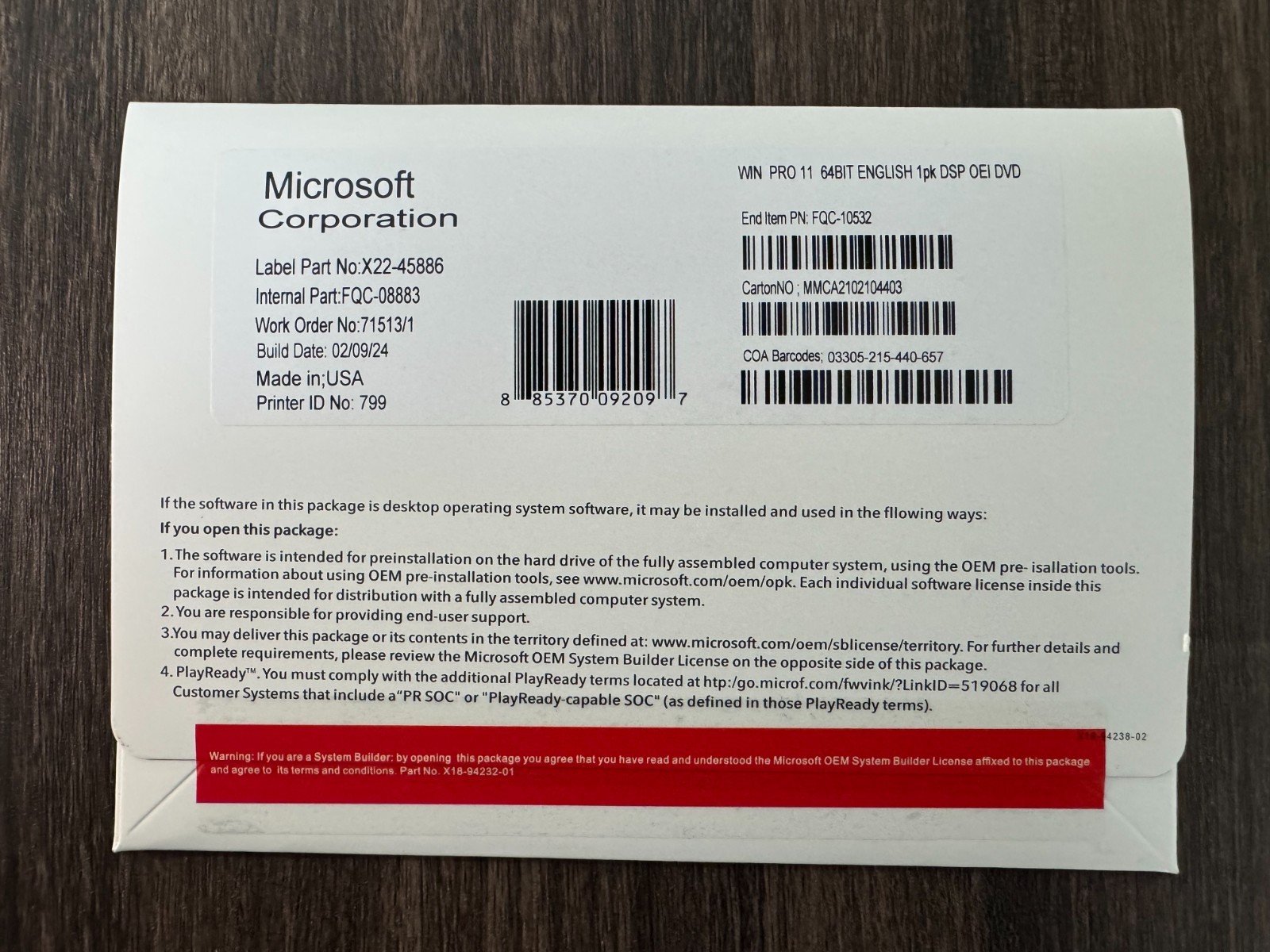 WINDOWS 11 PRO 64 BIT DVD WITH PRODUCT KEY FACTORY SEALED & FREE SHIPPING