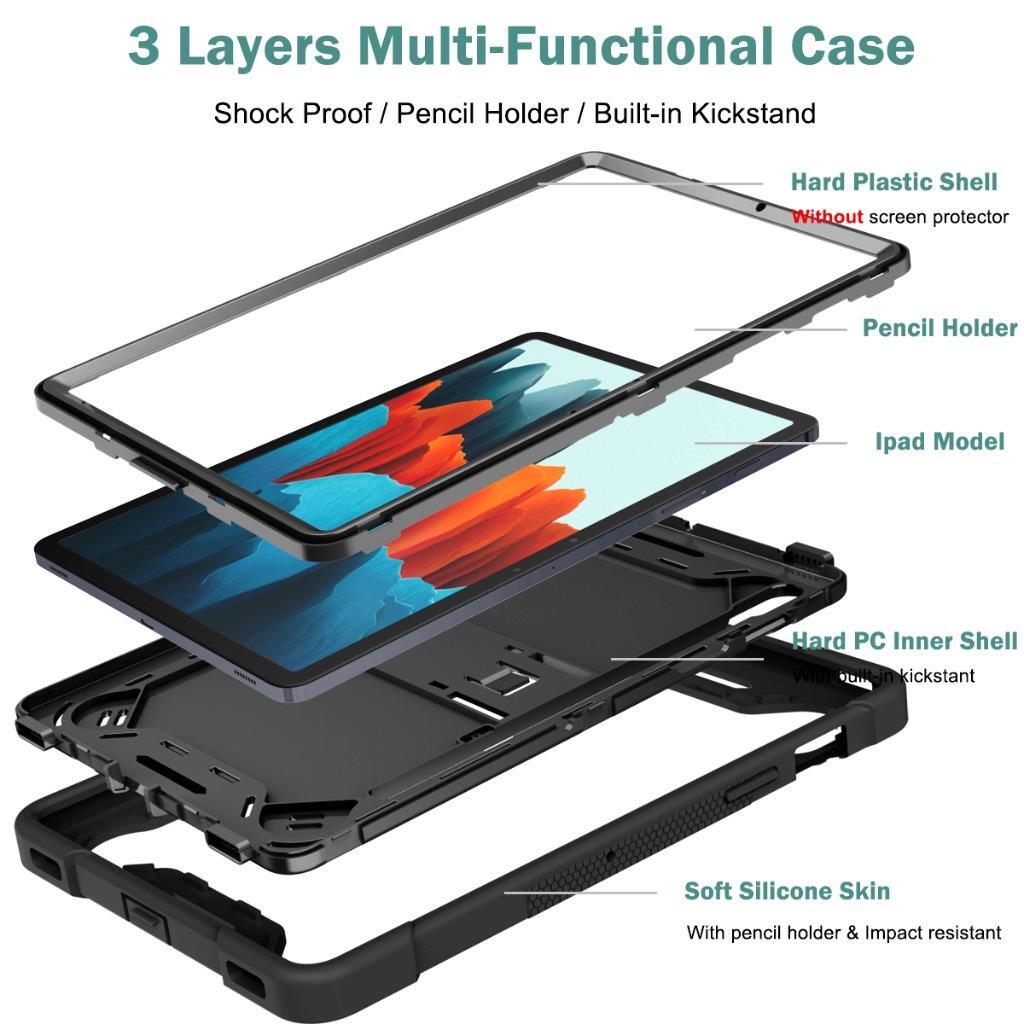 Shockproof Case For Samsung Galaxy Tab S9 S9+ S9 Ultra Hybrid Rubber Stand Cover