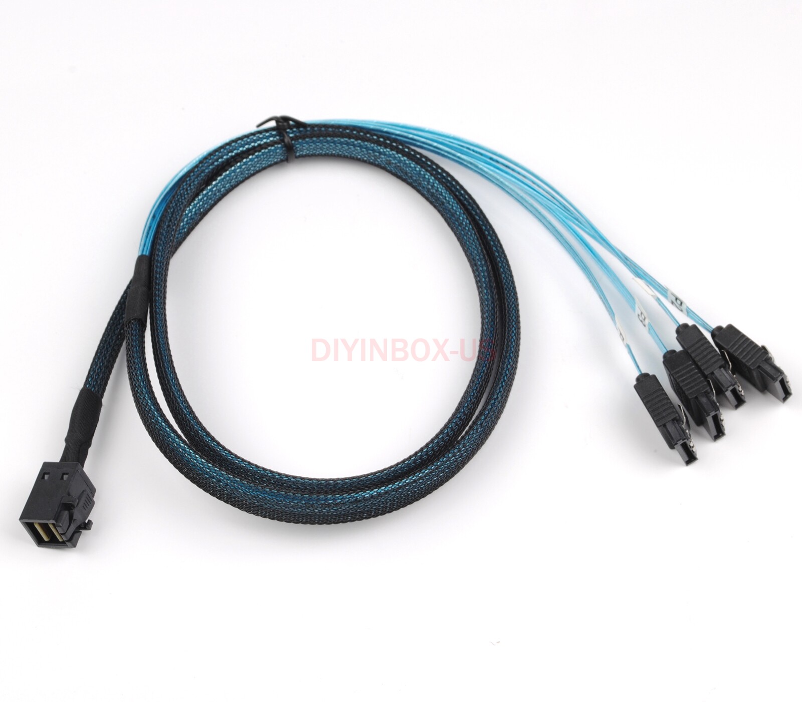 Lot Mini SAS SFF-8643 Target to 4 SATA 7pin Host Hard Disk Data Serve Raid Cable