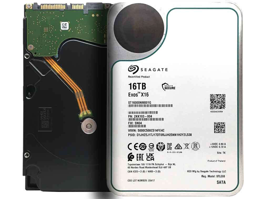 Seagate EXOS X16 ST16000NM001G 16TB 256MB 7200rpm 3.5″ SATA 6Gb/s Enterprise HDD