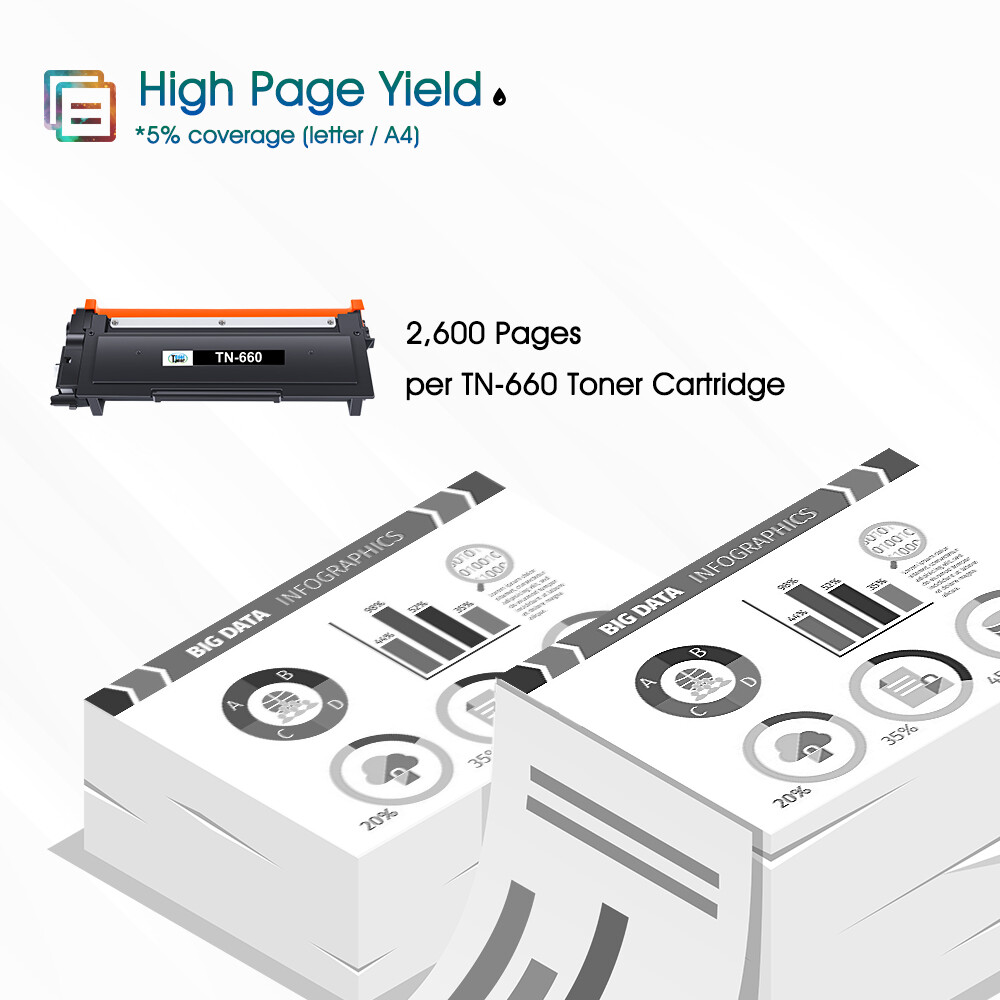 1 Pack For Brother HL-L2340DW L2720DW L2700DW Ink Cartridge TN660 TN630 Toner