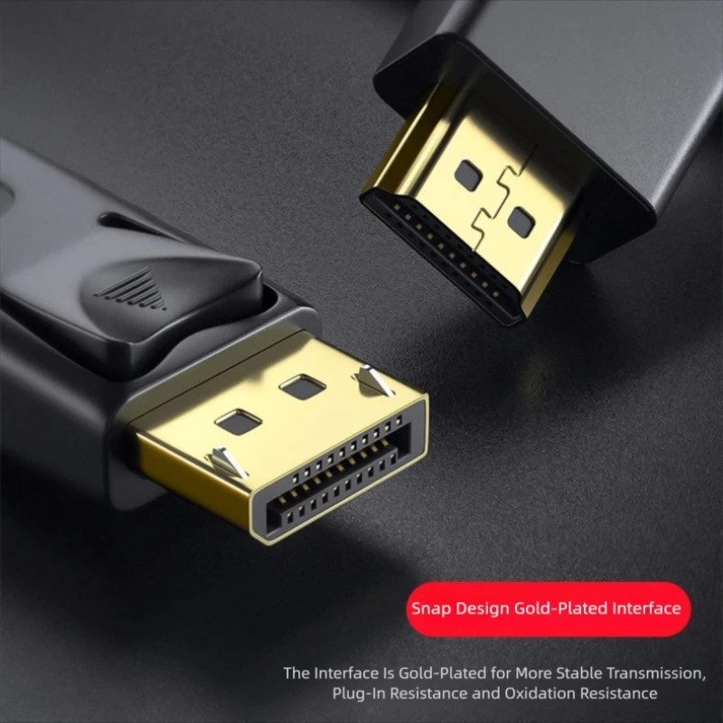 Display Port to HDMI Cable DP Adapter Converter Audio Video PC HDTV 1080P Laptop