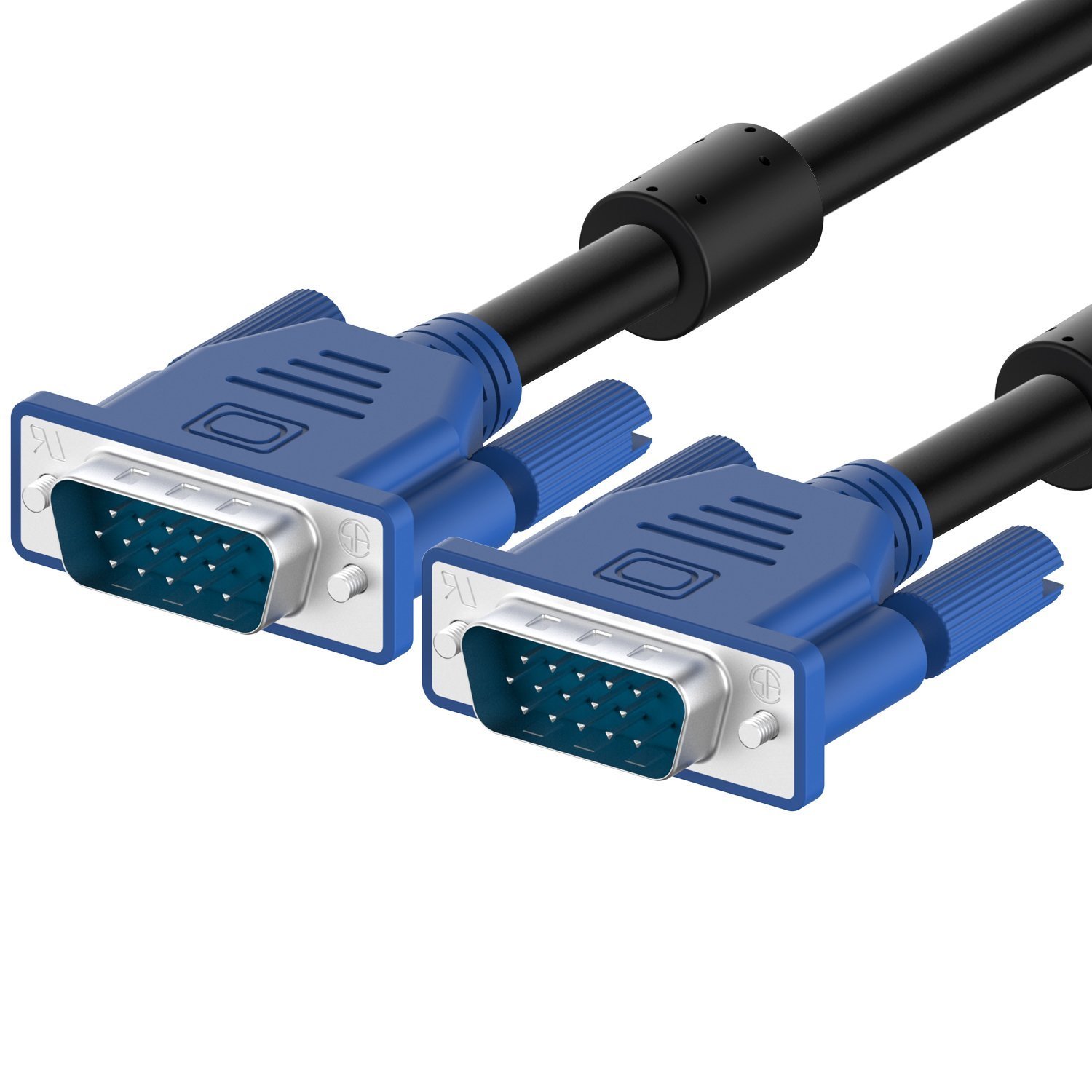 25FT 15 pin VGA SVGA male to male M/M monitor video cable for PC Laptop TV Blue
