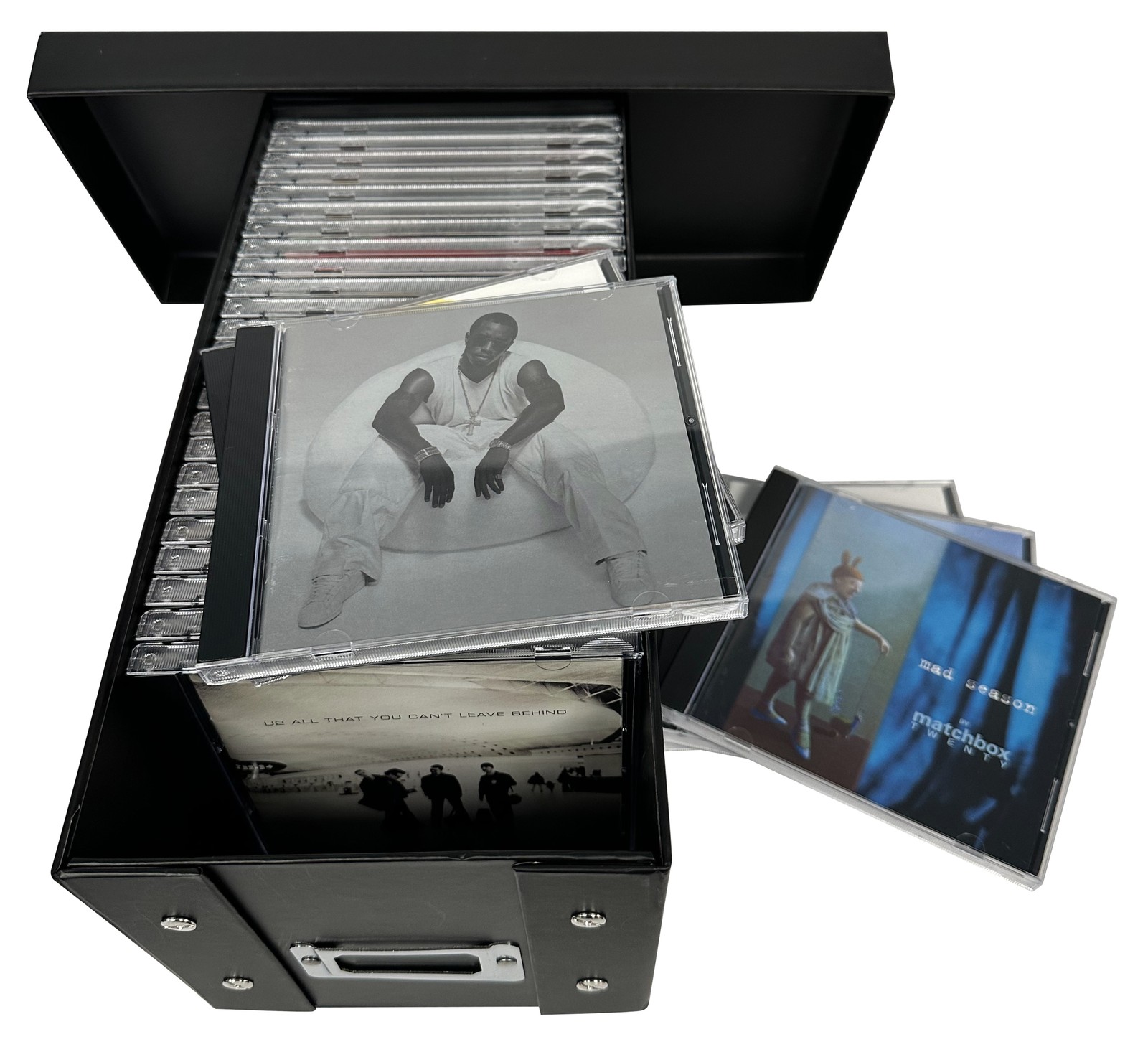 CheckOutStore Black CD Jewel Cases Storage Box (Holds 29 Cases) Lot