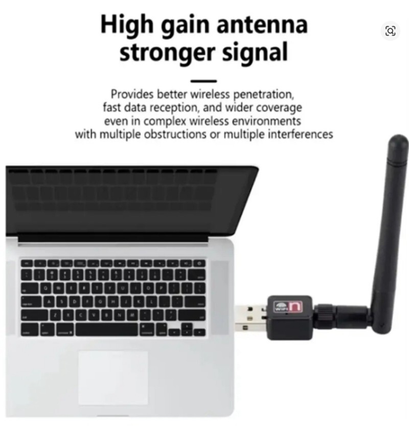 USB WiFi Adapter 150Mbps Wireless Network Card with 2dBi Antenna for PC Laptop