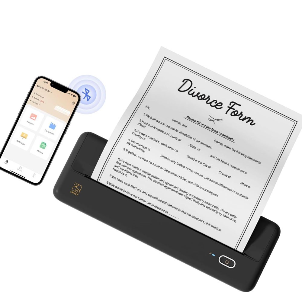 HPRT MT810 Portable Thermal Printer Bluetooth Wireless for Travel Mobile Office