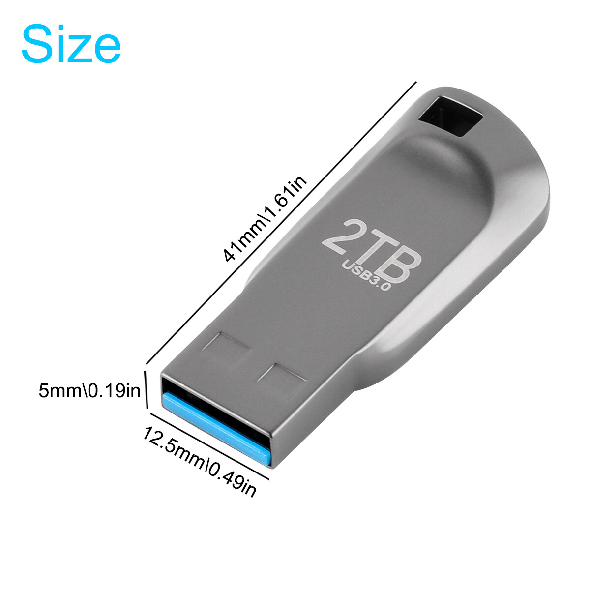 2TB Flash Drive USB 3.0 U Disk Type C Thumb Memory Stick Pen PC Laptop Storage