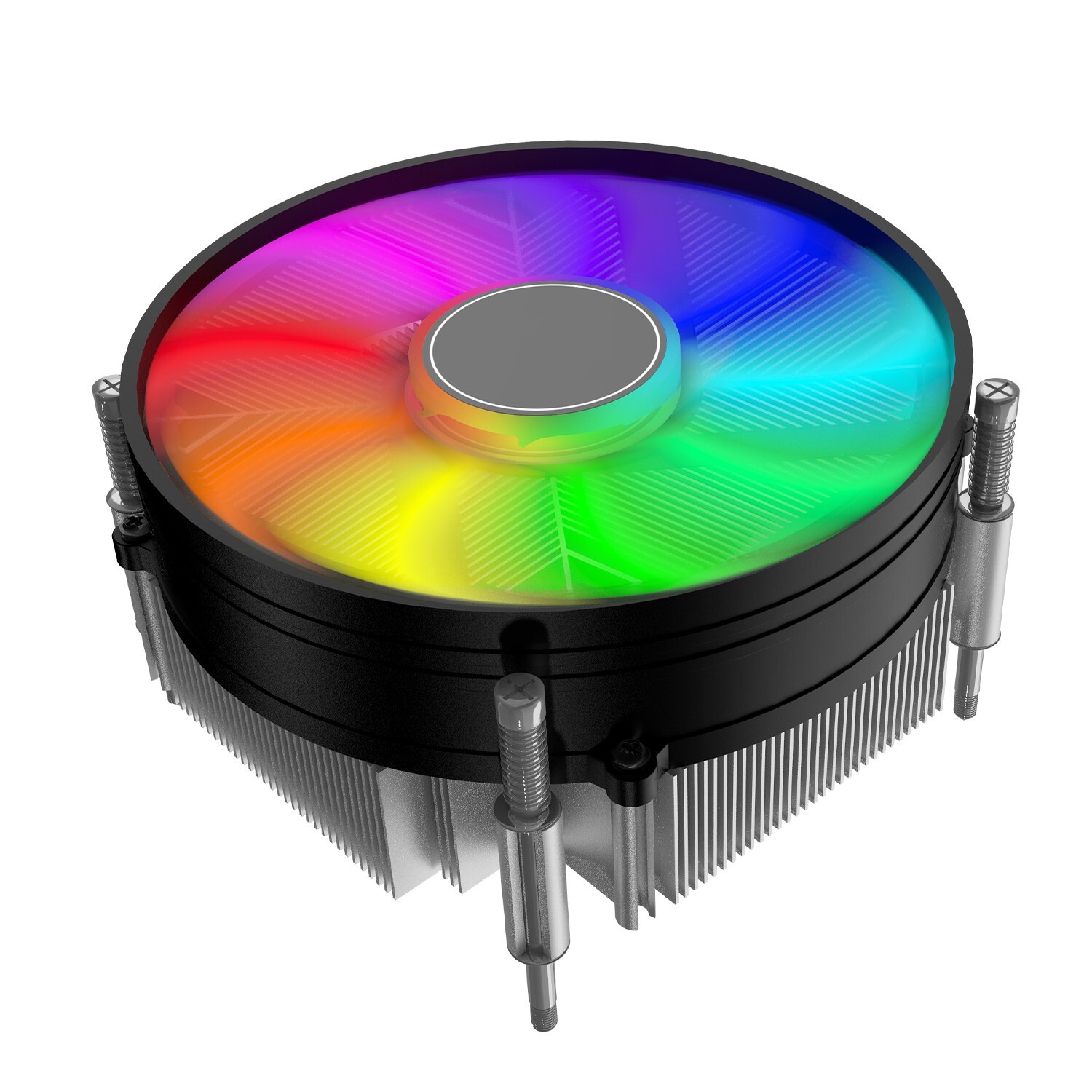 80mm RGB CPU Cooler PC Computer Silent Fan with Heatsink for Intel & AMD System