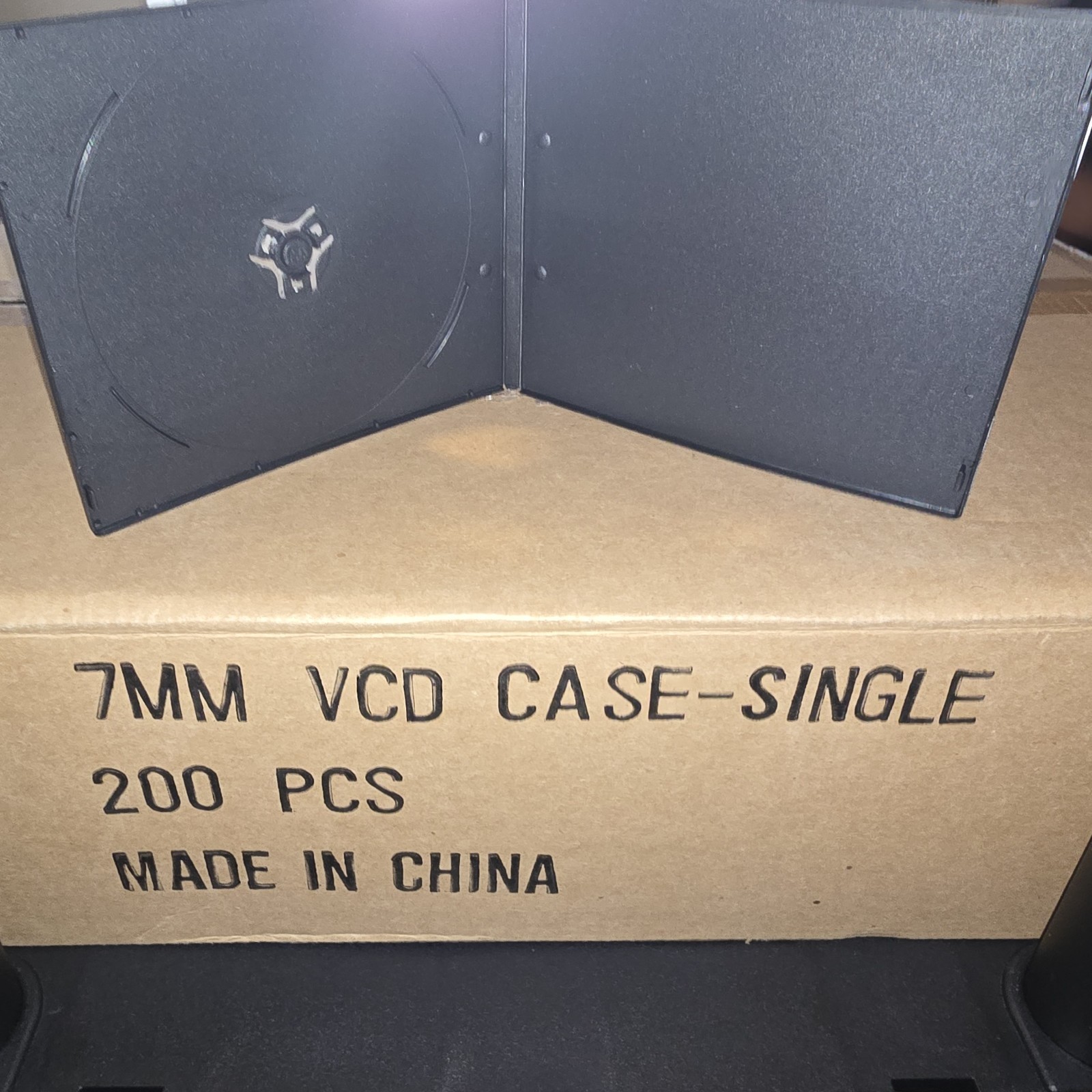 SLIM Black Single DVD Cases 7MM Lot – 200pc