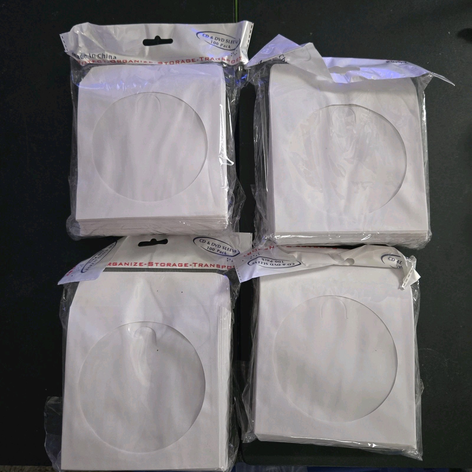 CD DVD 80GR White Paper Sleeve Clear Window & Flap Envelope 400 4 X 100 Packs