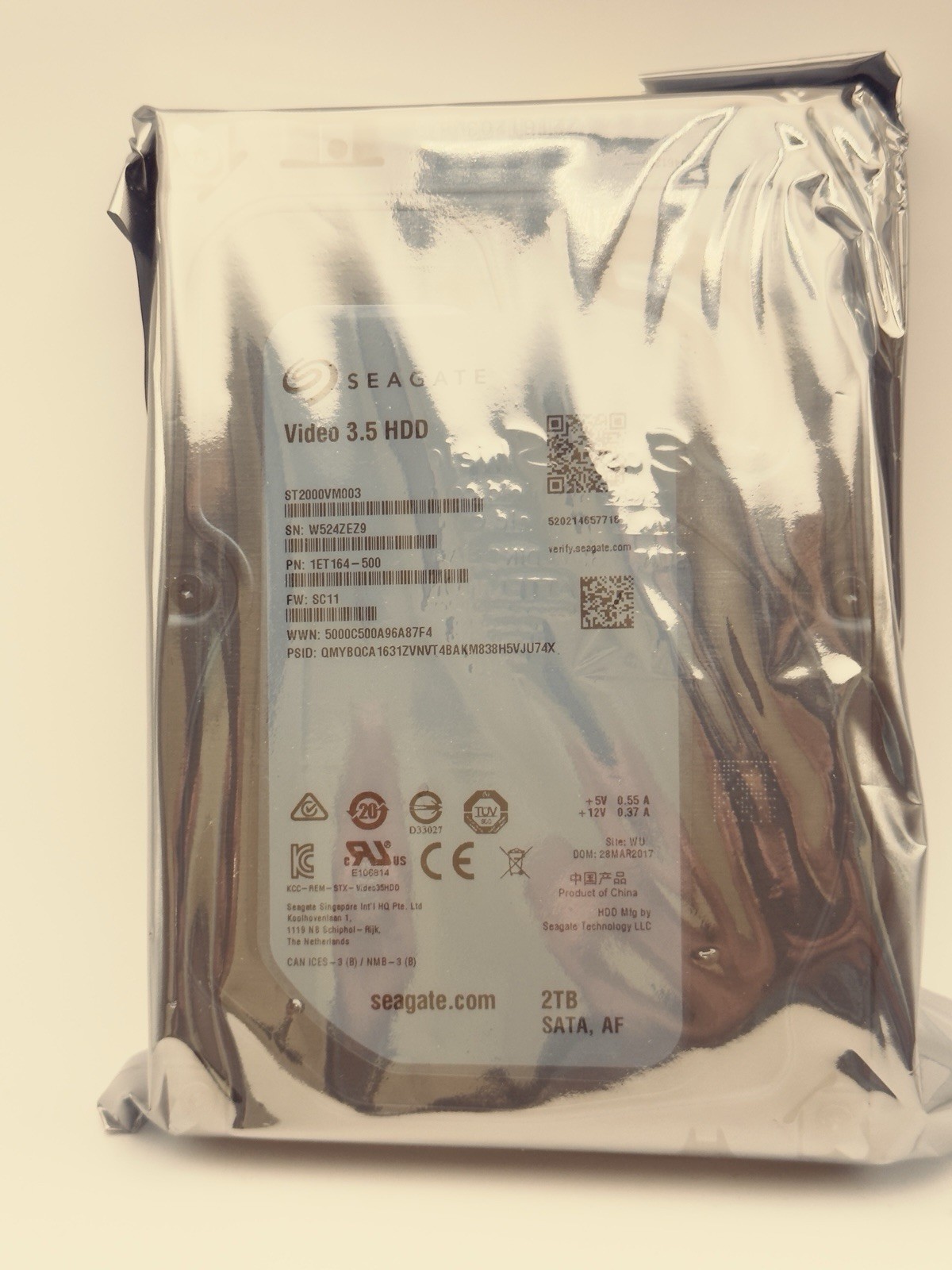 Seagate Video HD 2TB 3.5″ SATA III Internal Hard Disk Drive (ST2000VM003)