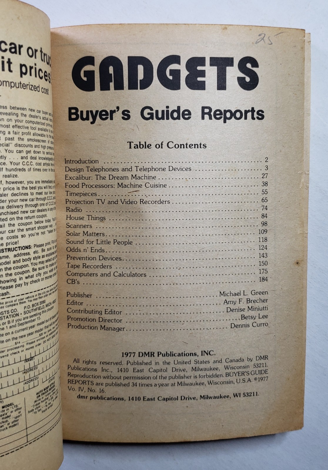 Buyer’s Guide Reports Fall 1977 Gadgets – Computers, VCR, Calculators, Radios