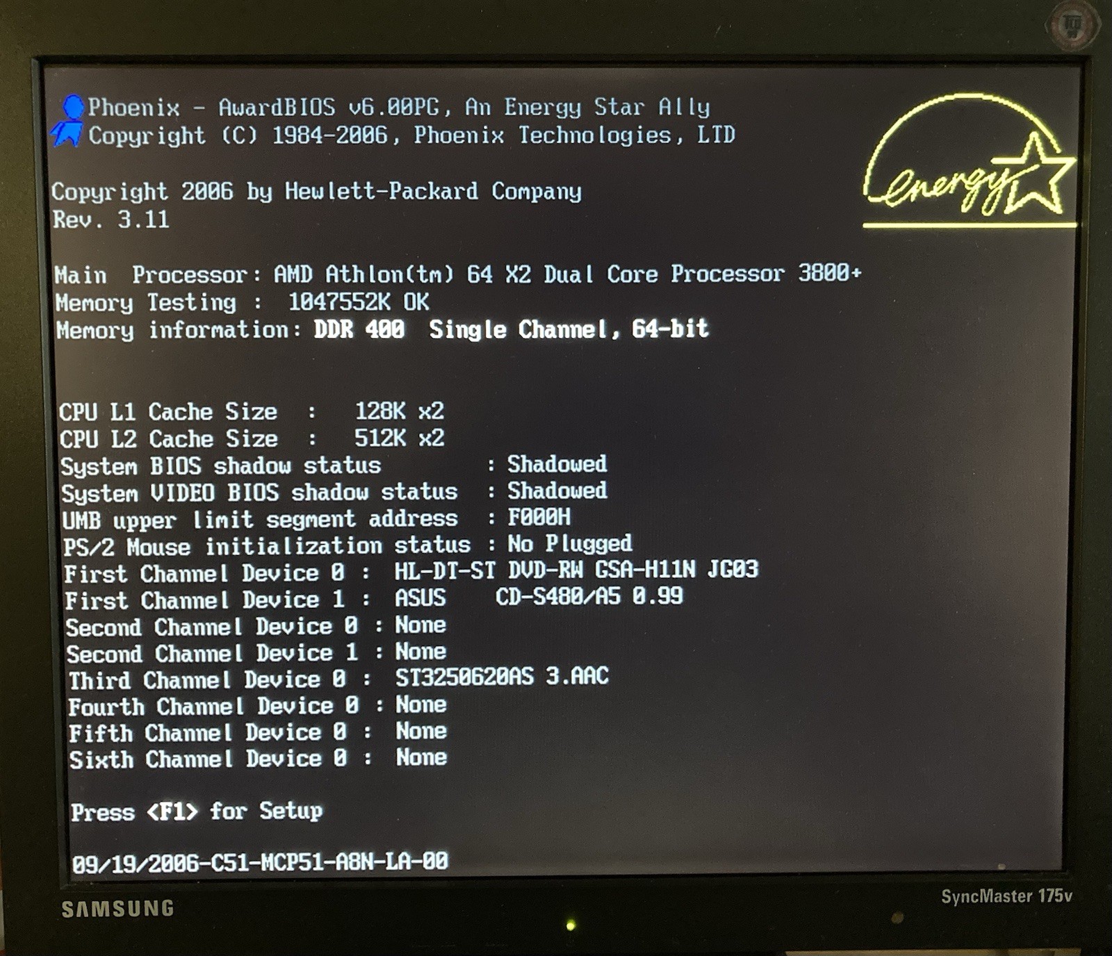 HP Pavilion a1230n Tower Computer/Vintage Windows XP Media Center, Firewire