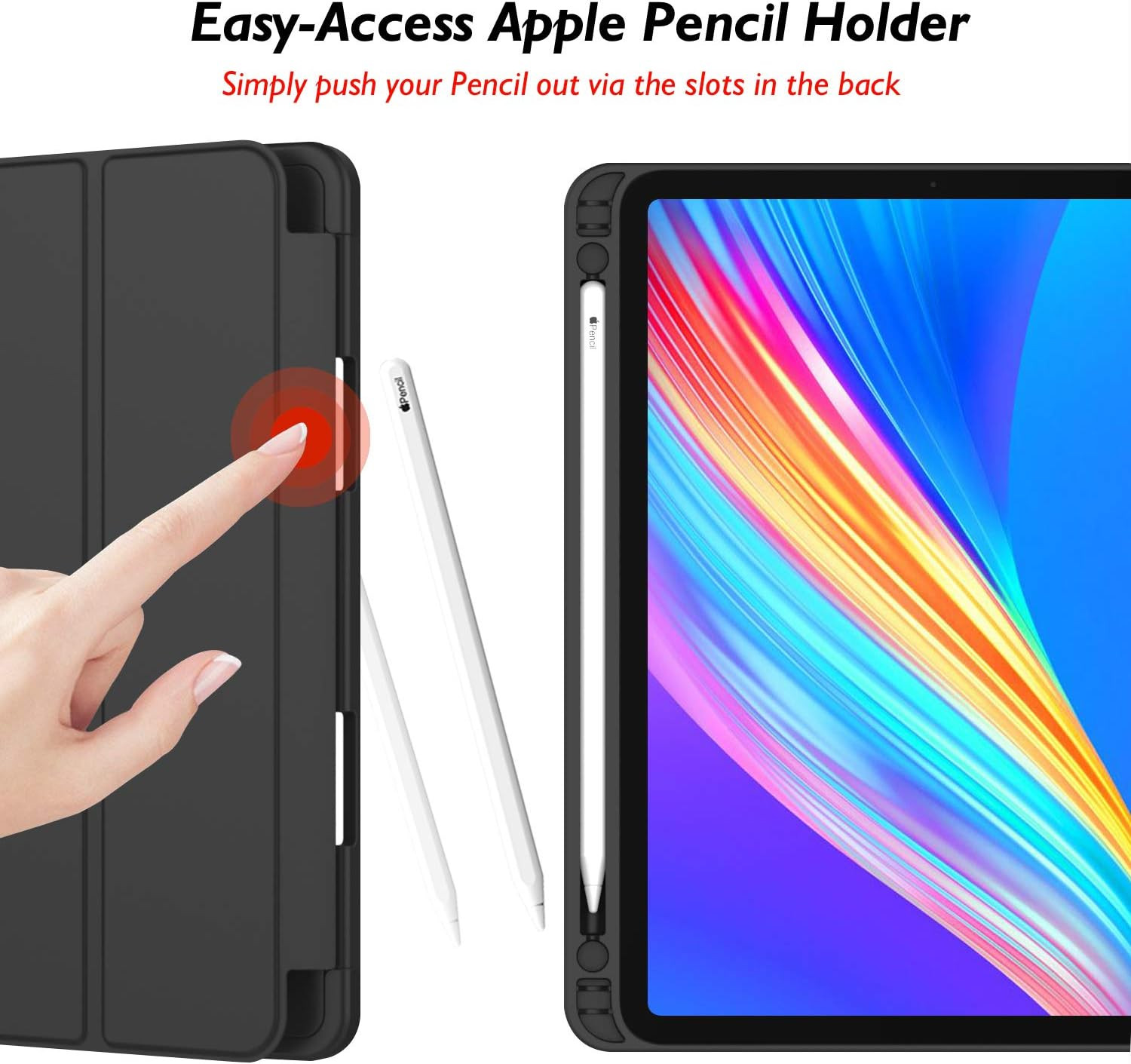 iPad Pro 12.9 Inch Case 2022/2021/2020 (6th/5th/4th Gen) with Pencil Holder
