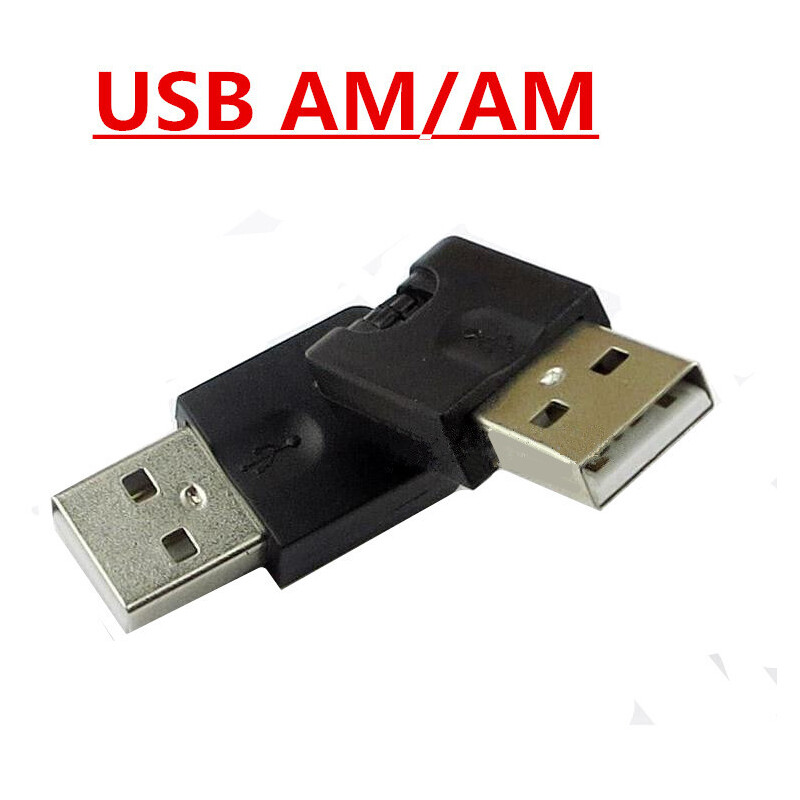 USB 2.0 Male Female 360° Rotation Angle Adapter Connector Charger Extension