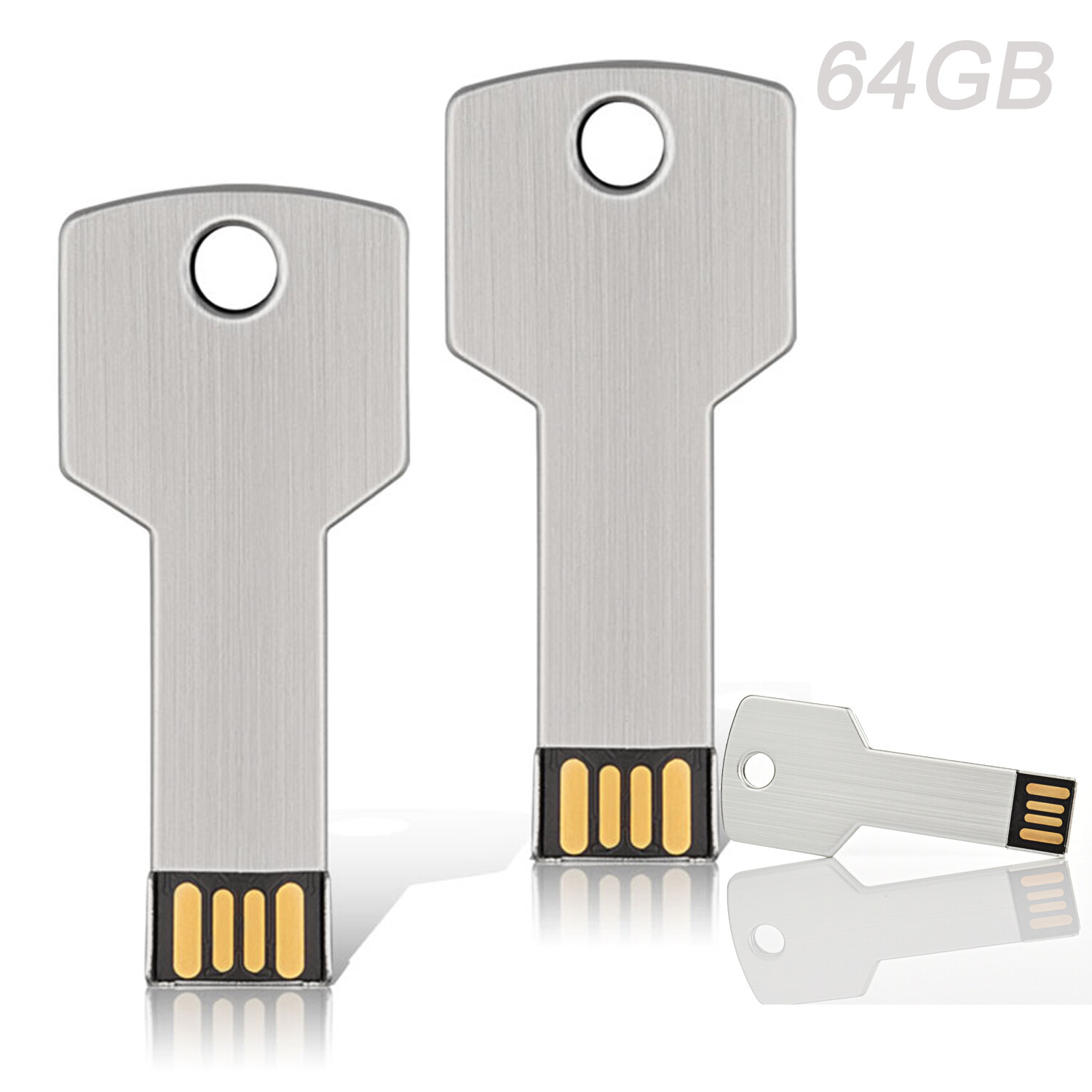 Key Shape USB 2.0 Flash Drives 64GB Memory Stick USB Thumb Drives LOT