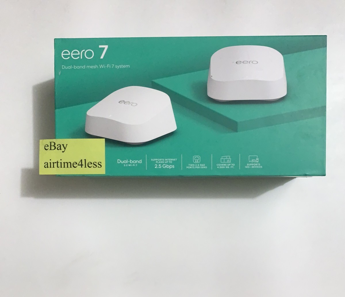 *NEW* Sealed Amazon eero 7 Dual Band Mesh Wi-Fi 7 System Router 2-Pack Latest