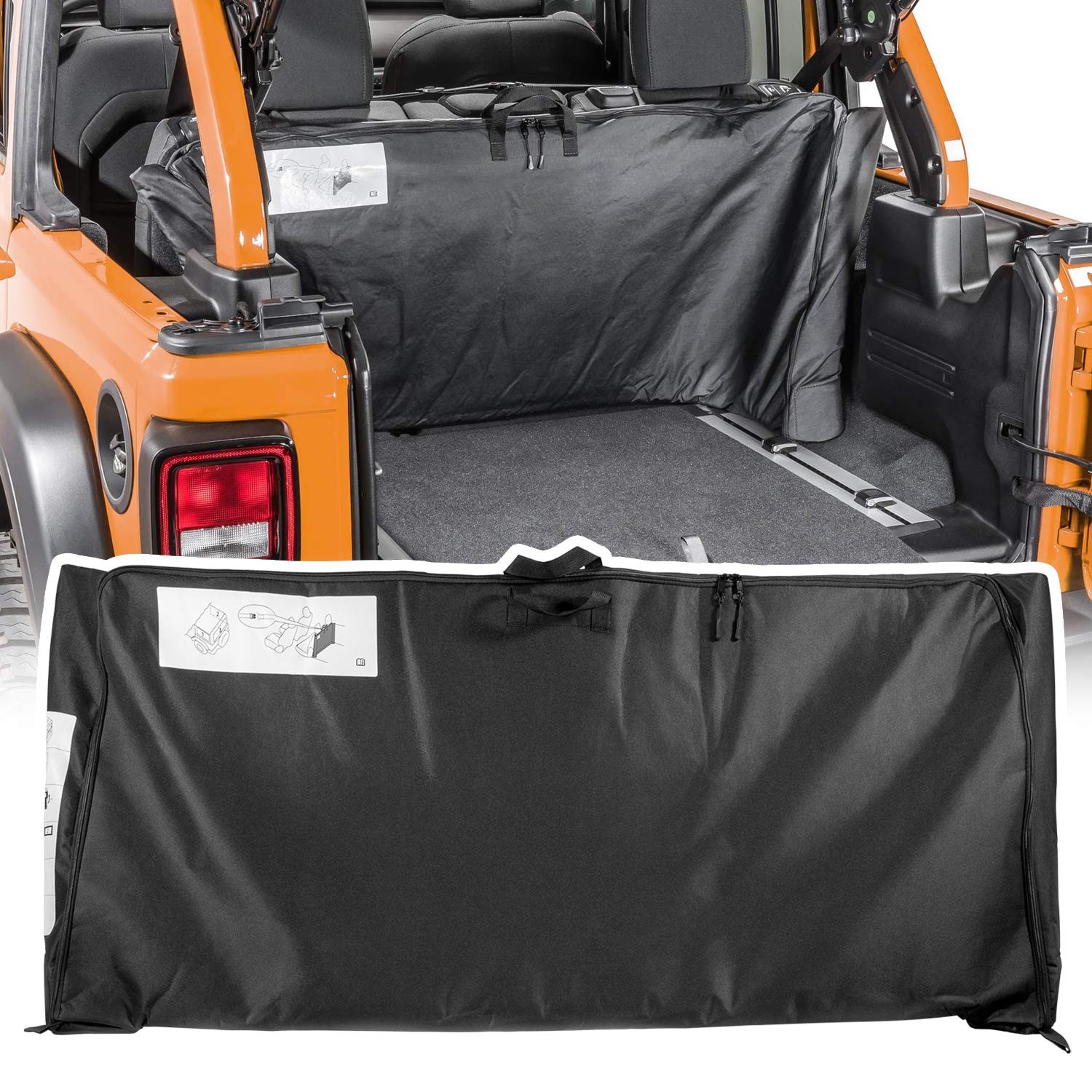 Soft Top Window Storage Bag for 2018-2025 Jeep Wrangler JL JLU Sports Sahara …