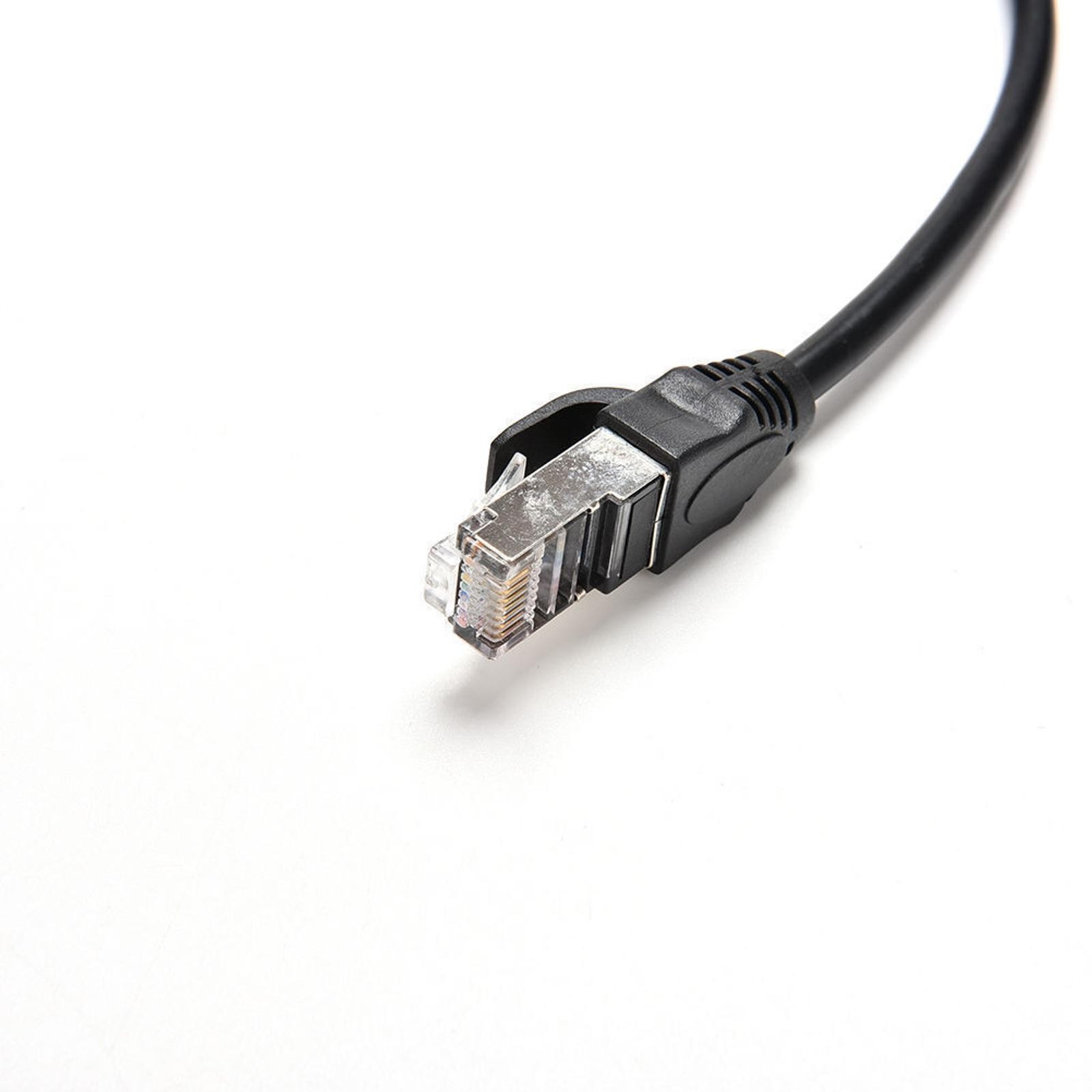 RJ45 Male to Female Screw Panel Mount Ethernet LAN Network Extension Cable