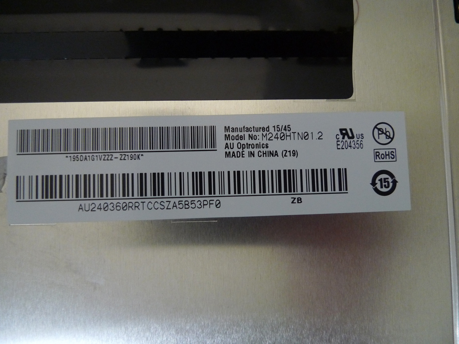 NEW ASUS VS247H-P, VE248H LCD Panel 24″ FHD None Glare KL.24005.030 KL.24005.033
