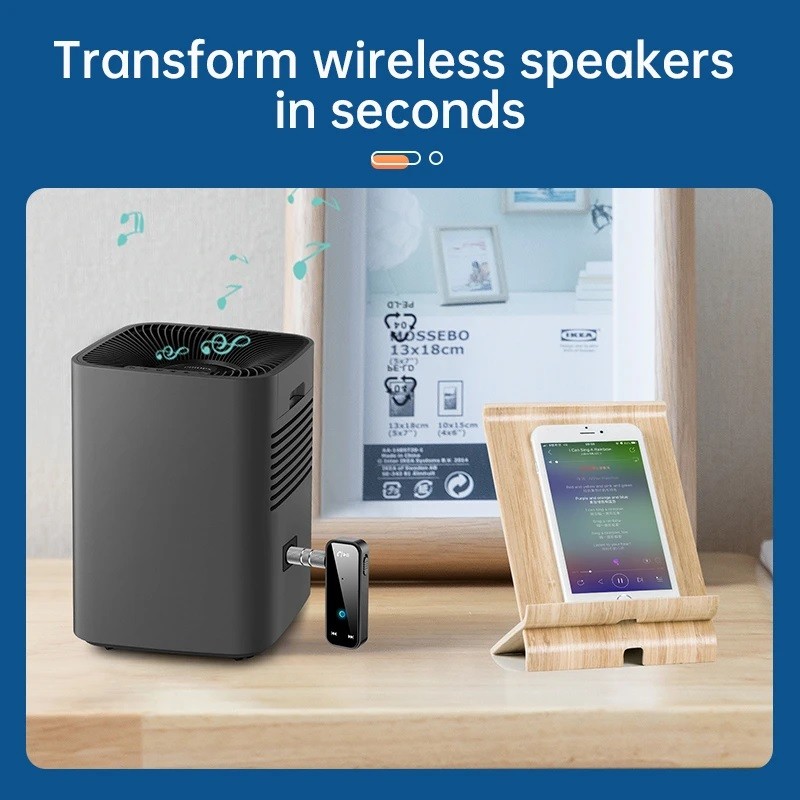 USB Wireless Bluetooth 5.0 Transmitter Receiver 2in1 Audio Adapter 3.5mm Aux Car