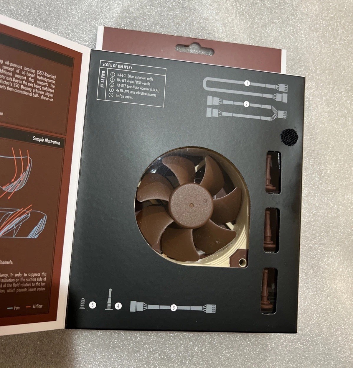 Lot of 2 of Noctua NF-A8 PWM 80mm Premium Fan | 4-Pin | AVO Frame | SSO2 Bearing