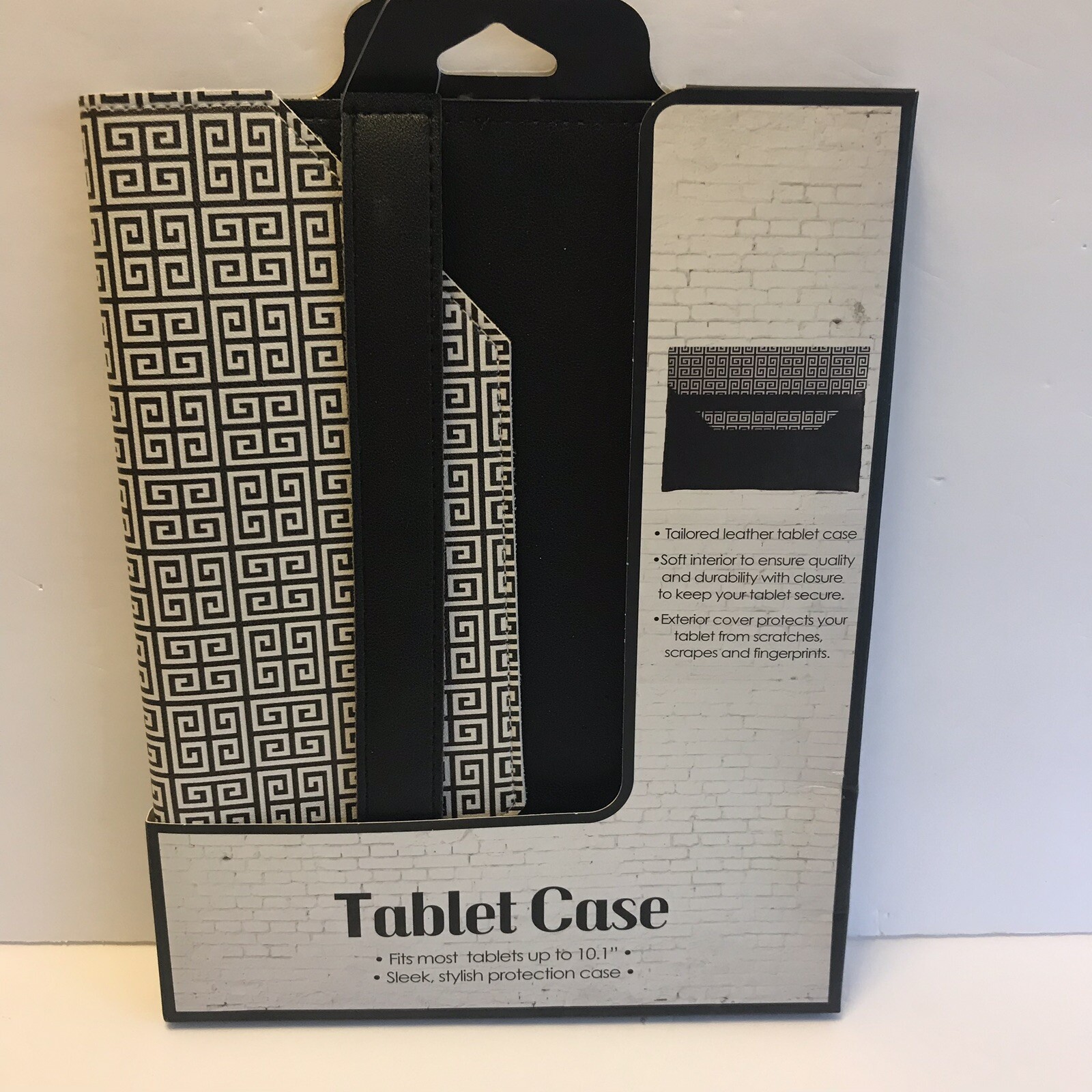 Leather Tablet Case Fits Up To 10.1”. Stylish Sleek Protective Case- New