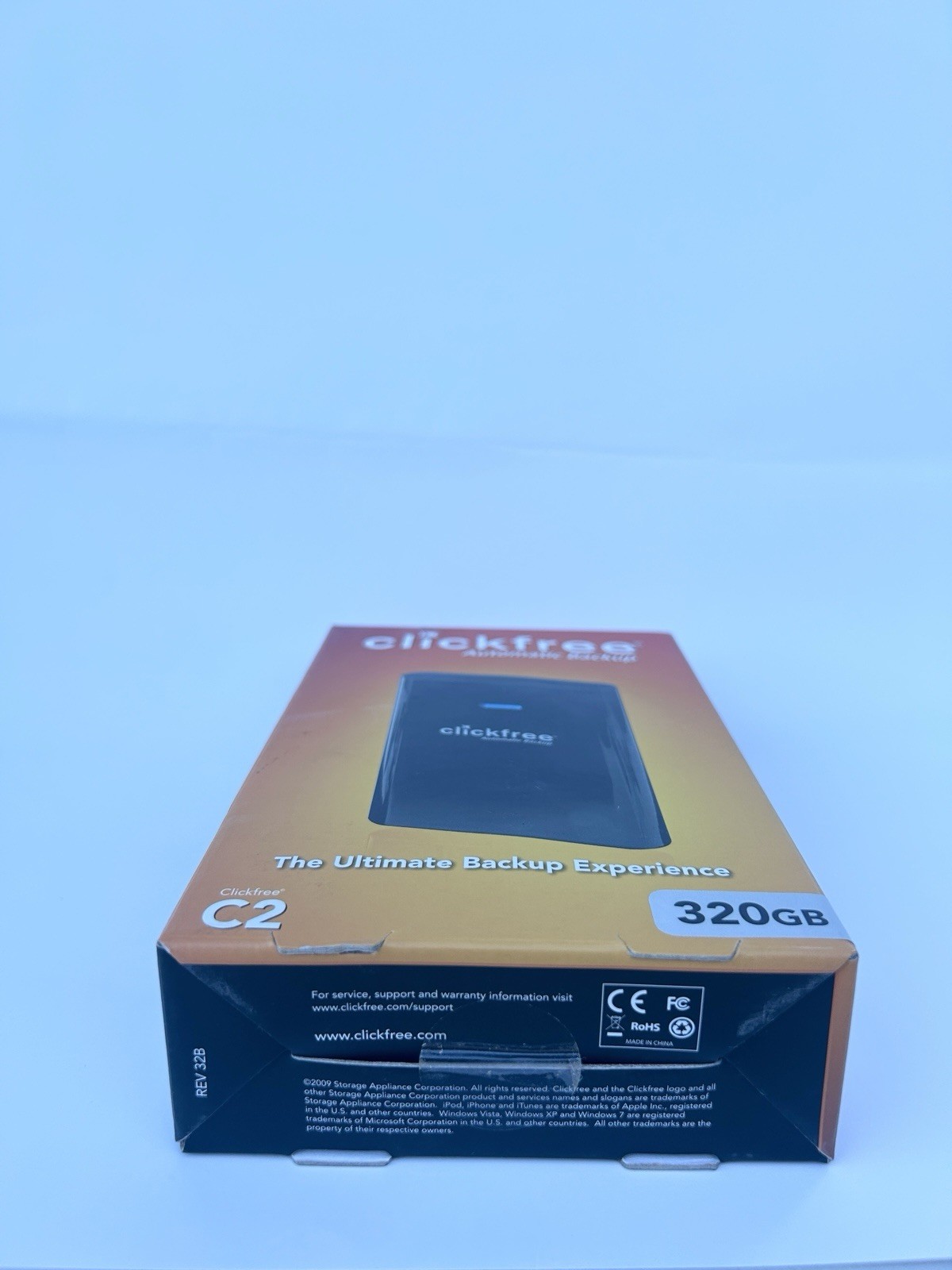 Clickfree C2 320GB Portable External HDD USB 2.0 Black Password Protection