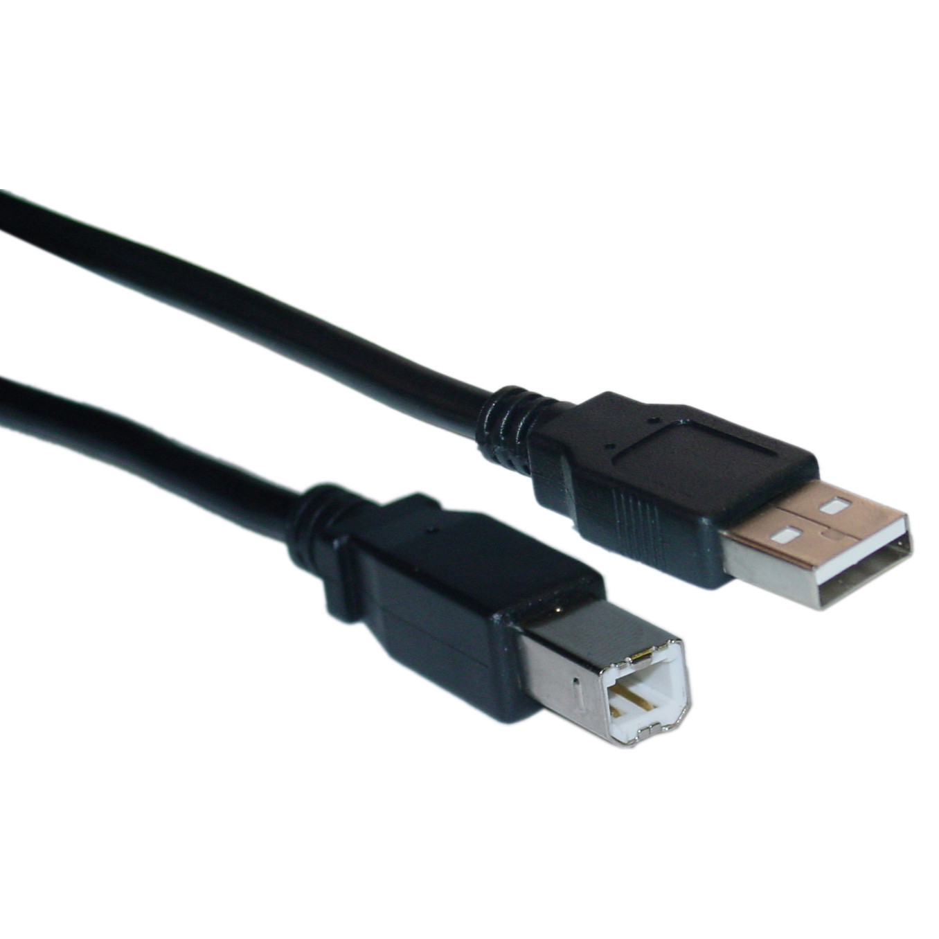 1ft Black USB 2.0 Printer/Device Cable Type A Male to Type B Male 10U2-02201BK
