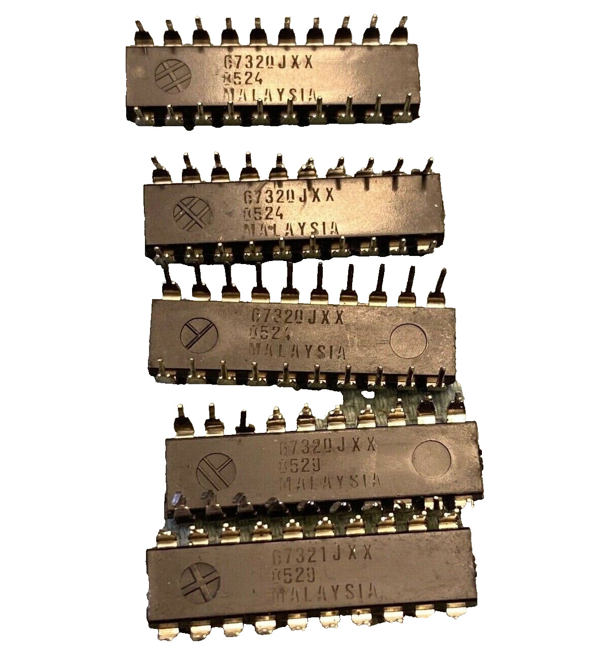 67320JXX 8524 IC Chip 20 Pin Malaysia Lot 5 Vintage PC Computer Motherboard