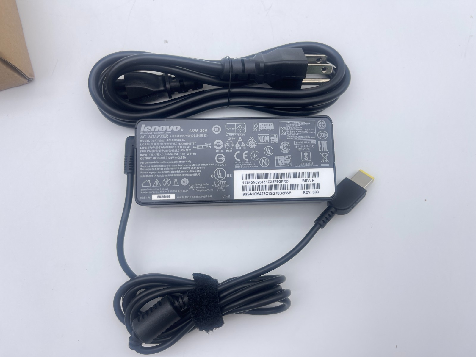 Genuine 65W 20V 3.25A Lenovo Laptop Charger AC Power Adapter Square Tip ThinkPad