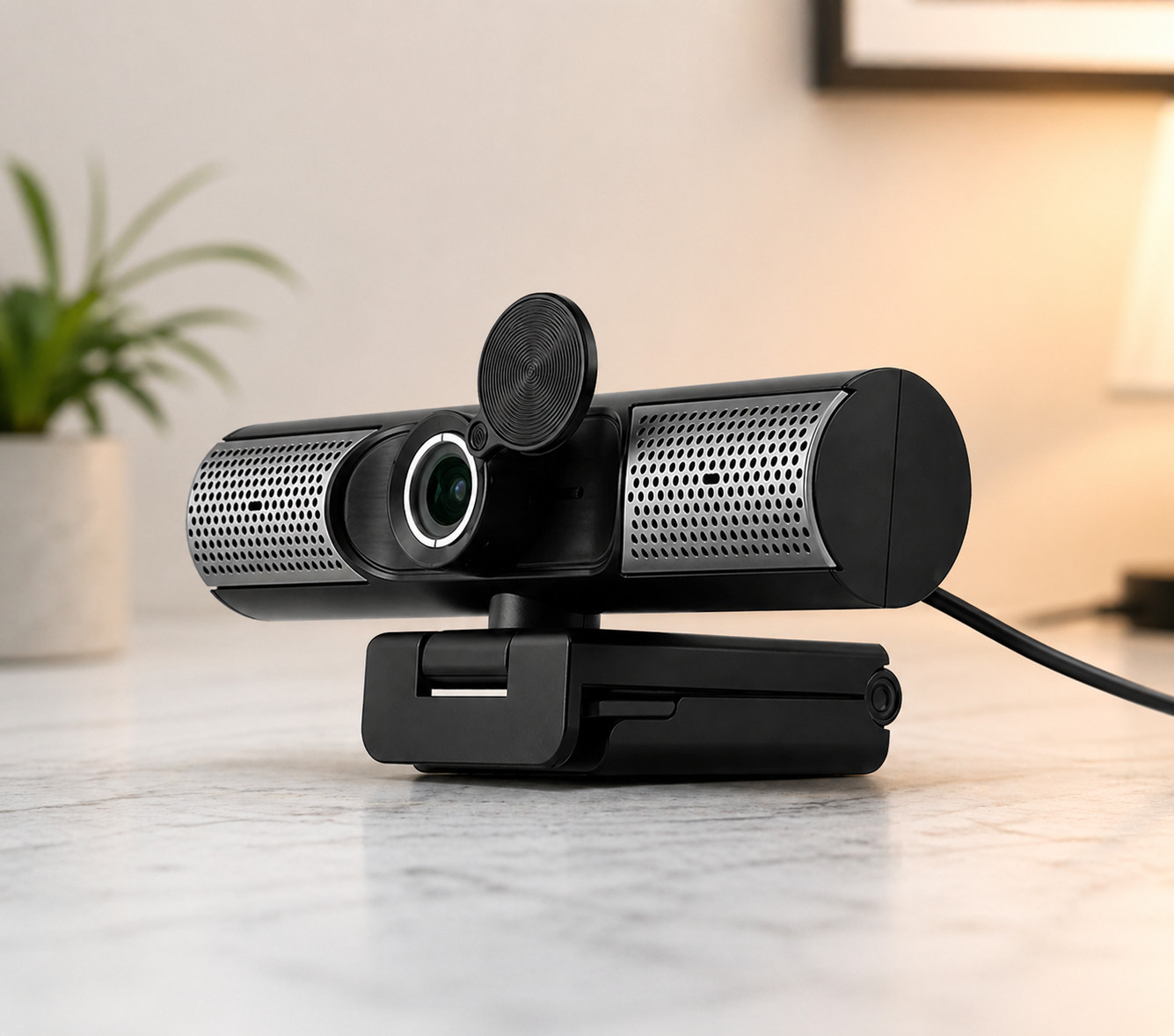 HD 1080P USB Webcam with Mic & Built-in Speakers Auto Focus PC Laptop Camera