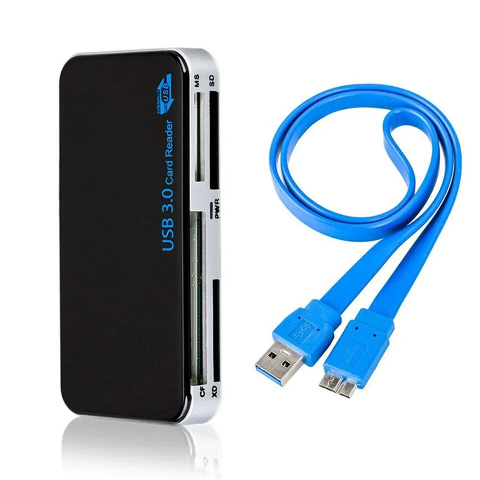 USB 3.0 Memory Card Reader Adapter 5GBPS Fit CF/TF/SD/Micro SD/XD/M2/MS Card LOT