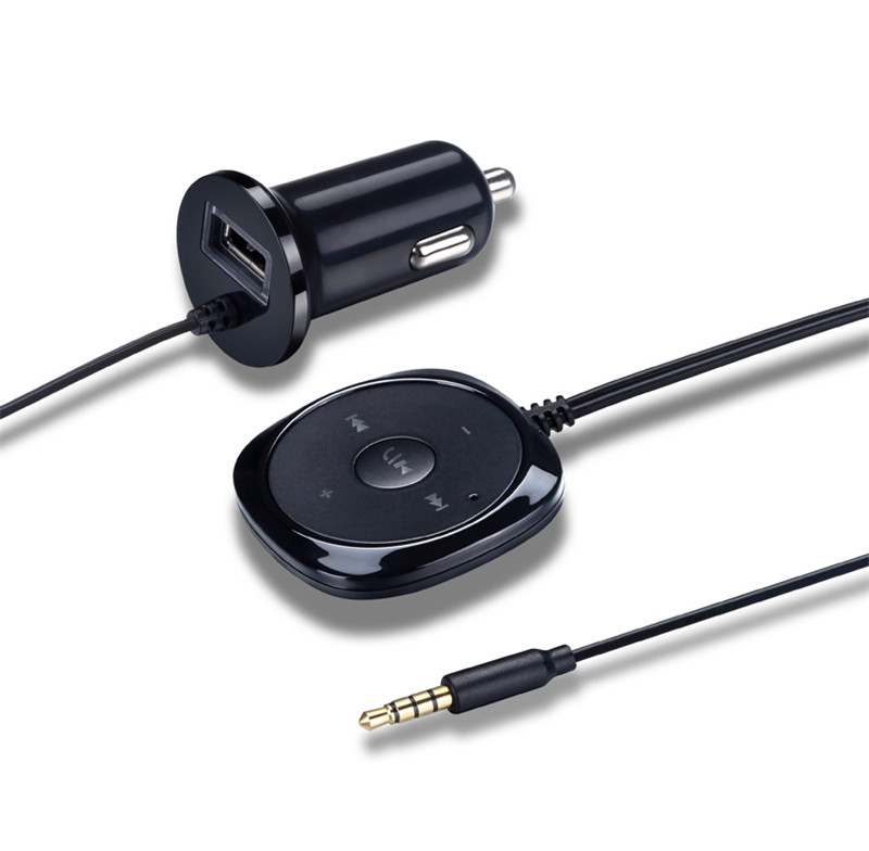 Bluetooth Wireless Music Audio Receiver Adapter To Car Aux In FM Speaker iPhone