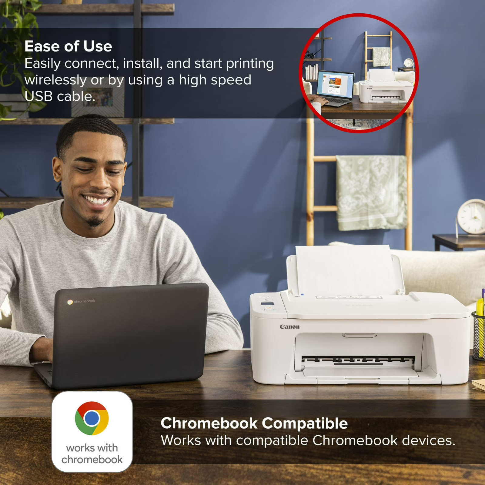 2026 Canon Wireless All In One Mobile Printer/Copy/Scan – Set Ink Included