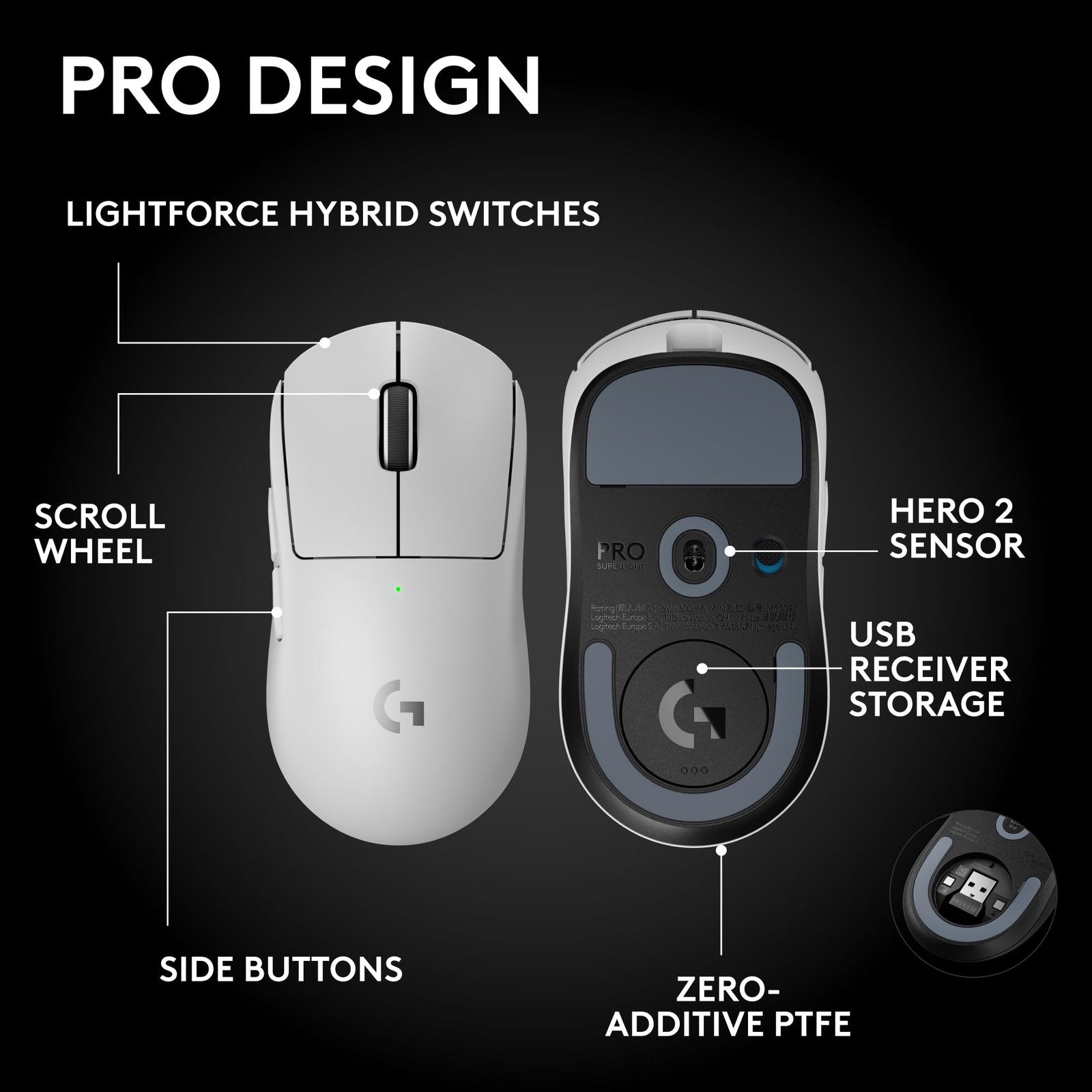 Logitech G PRO X SUPERLIGHT 2 LIGHTSPEED Wireless Gaming Mouse – 910-006636