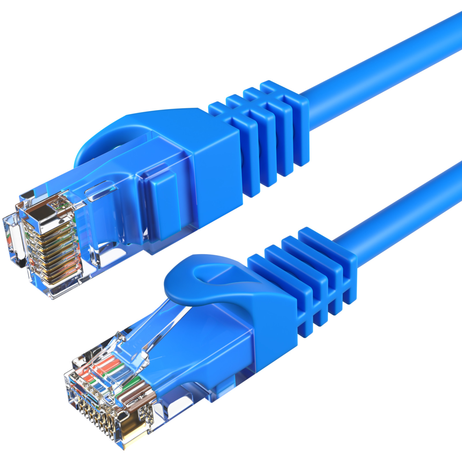 CAT5 Blue UTP Ethernet Patch Cord RJ45 Internet LAN Network Wire 25FT- 200FT LOT