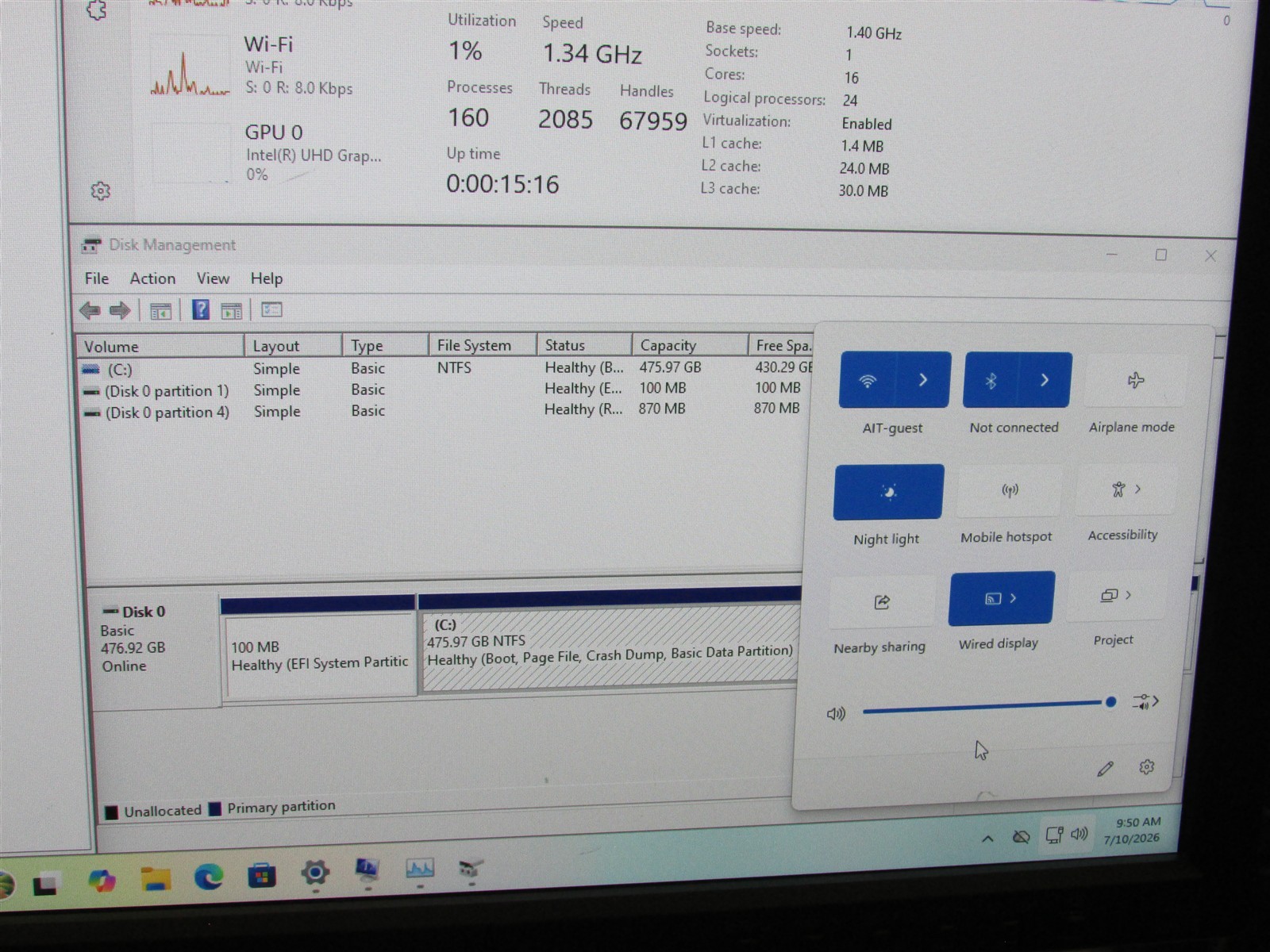 Lenovo Thinkcentre M70q Gen 4 i7-13700T 1.4GHz 16GB RAM 512GB NVME W11 Pro Mini