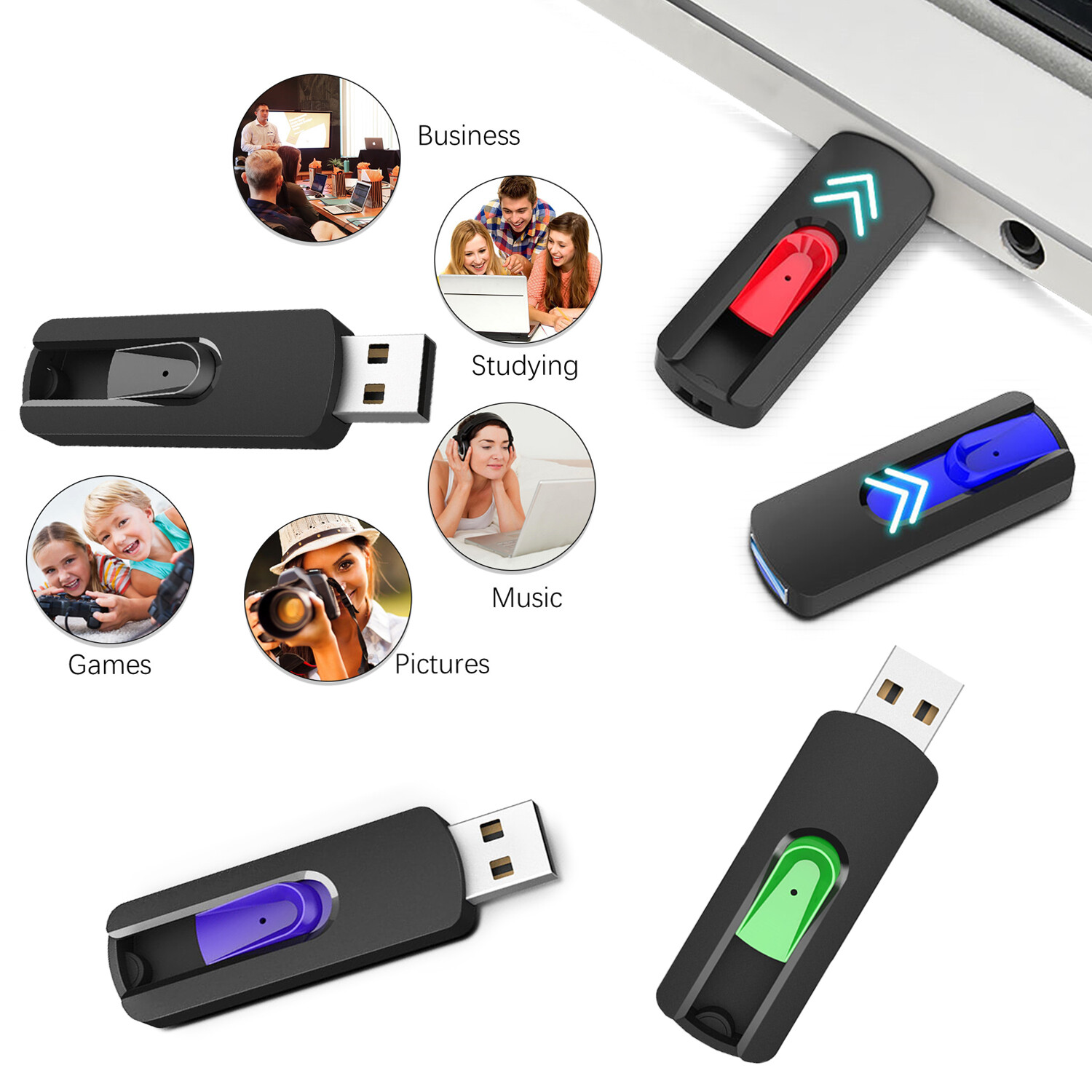 USB Flash Drive Thumb Drive Memory Stick Pendrive 4GB, 8GB, 32GB, 64GB 128GB LOT