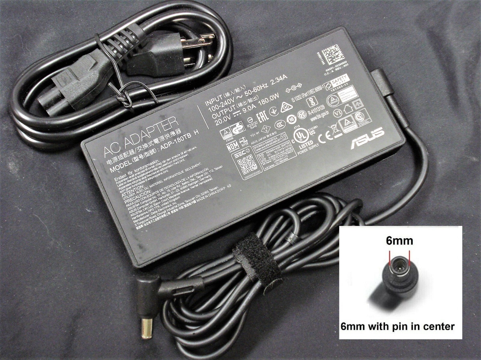 Original 180W 20V 9A Charger for ASUS TUF FX505 FX705 ROG Zephyrus Gaming Laptop