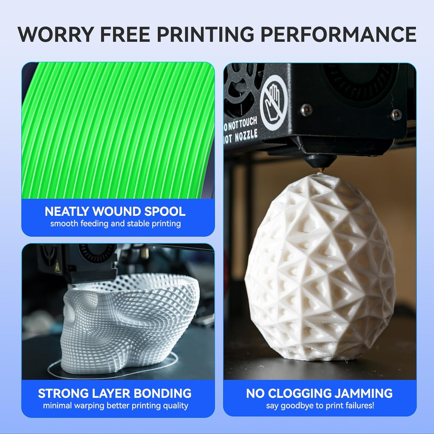 Random 10Rolls Mixed Type & Color JAYO 3D Filament PLA/PETG/ABS 1.1KG/1KG/0.5KG