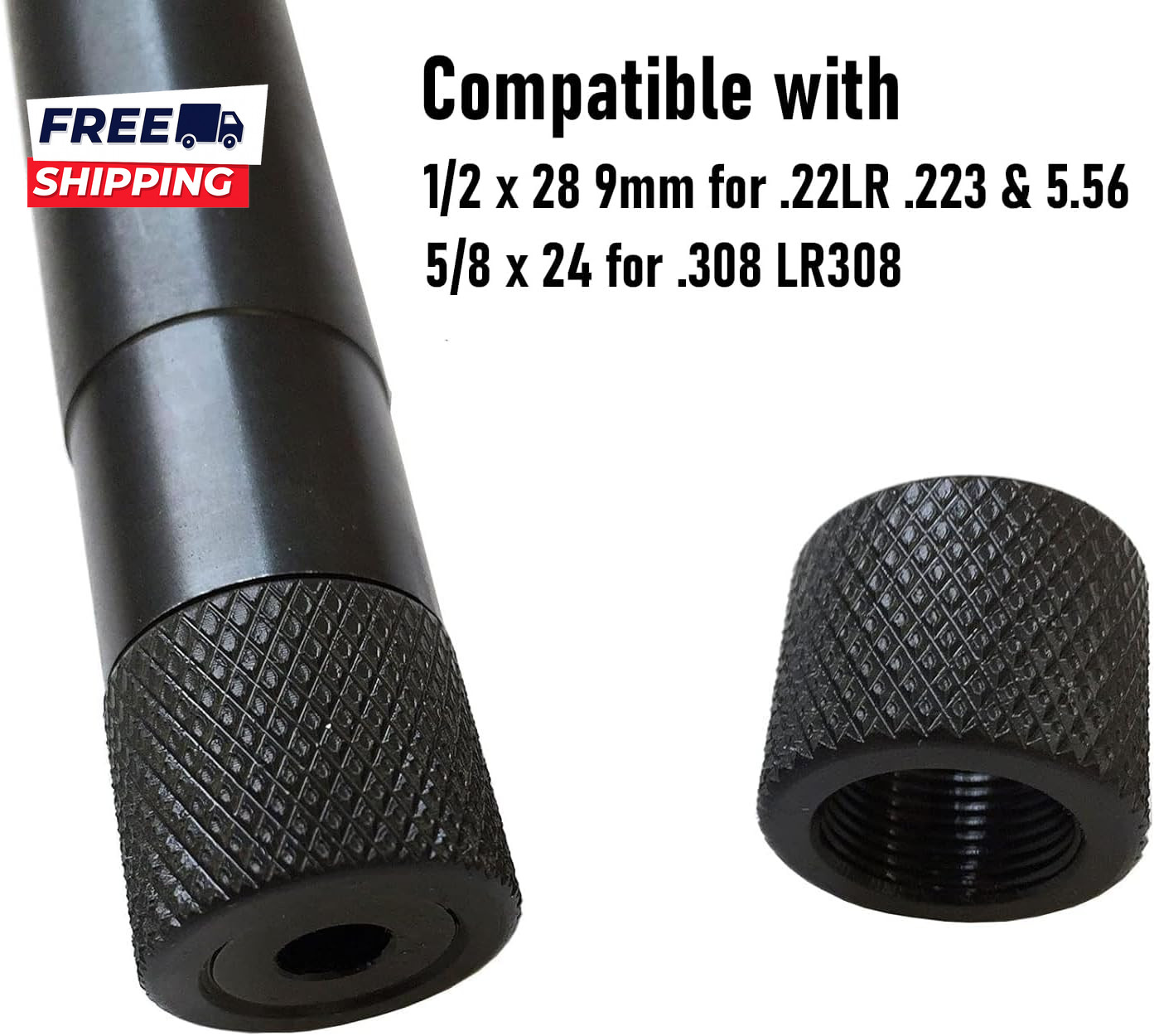 4 Pack 1/2 X 28 2PC & 5/8 X 24 2PC Steel Thread Protector
