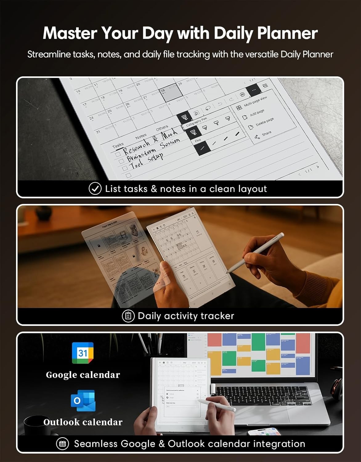 Viwoods AiPaper Mini Paper Tablet Bundle 8.2’’ AI E Ink 128GB Android 13 292PPI