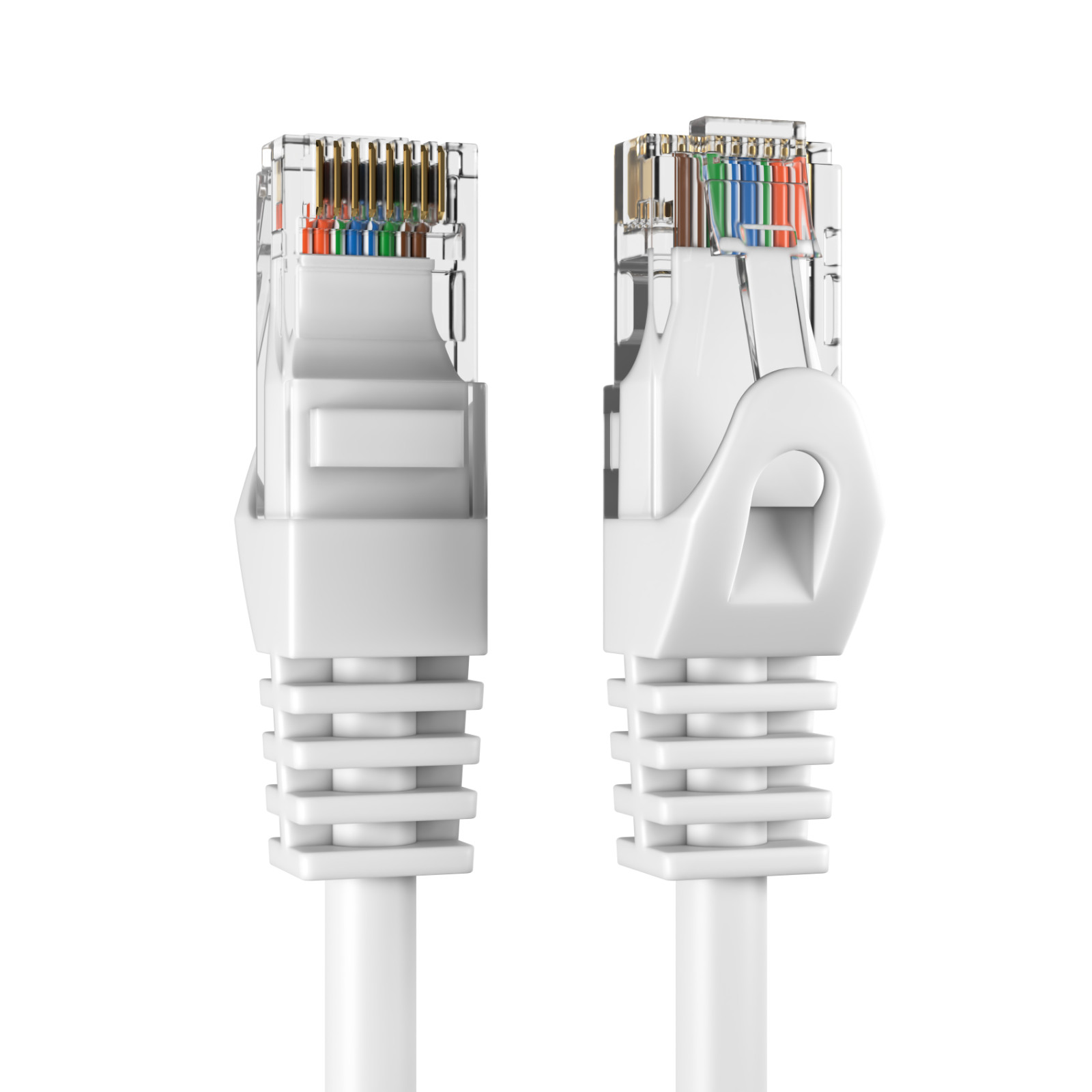 Cat5e White Patch Cord Network Cable Ethernet LAN RJ45 UTP 1.5FT- 20FT Multi LOT