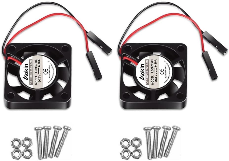 Dual 30MM Brushless Fans for Raspberry Pi – Whisper-Quiet and Durable Design