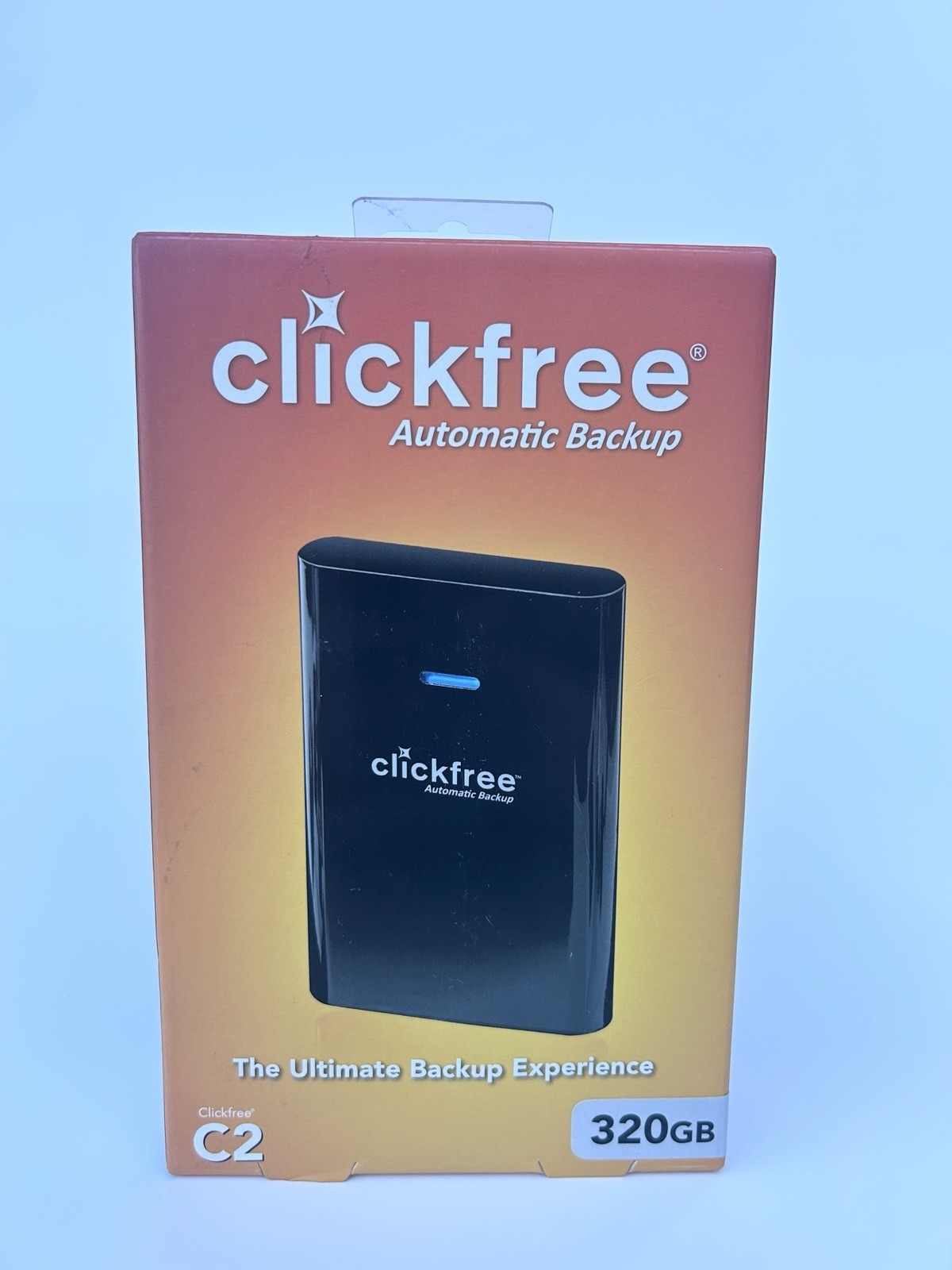Clickfree C2 320GB Portable External HDD USB 2.0 Black Password Protection