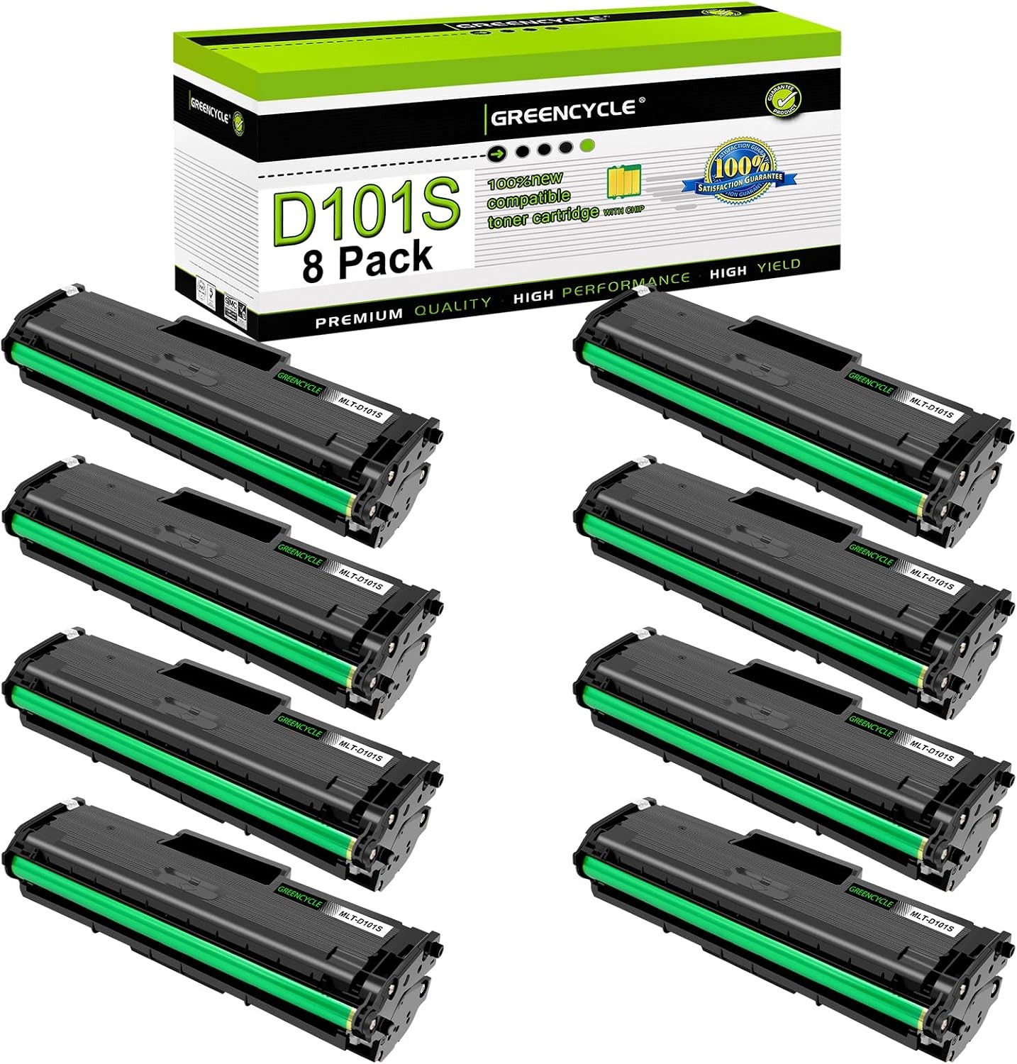8PK Black MLT-D101S 101S Toner for Samsung SCX-3405 SCX-3405FW SCX-3405W/3401