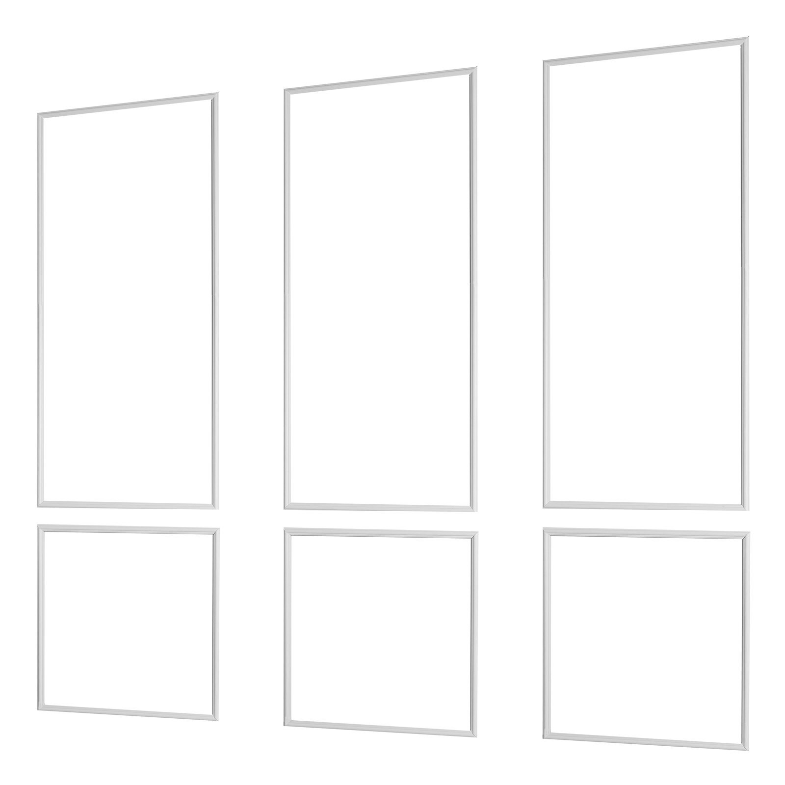 Wall Molding 3 Pack, Wainscoting Panels Kit, Lightweight Paintable Polystyrene,