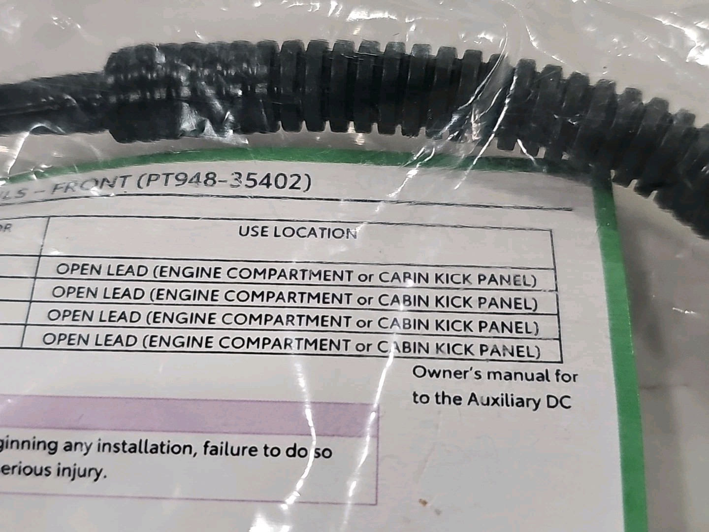 2024-Present Genuine OEM Toyota Tacoma Wiring Harness PT948-35402